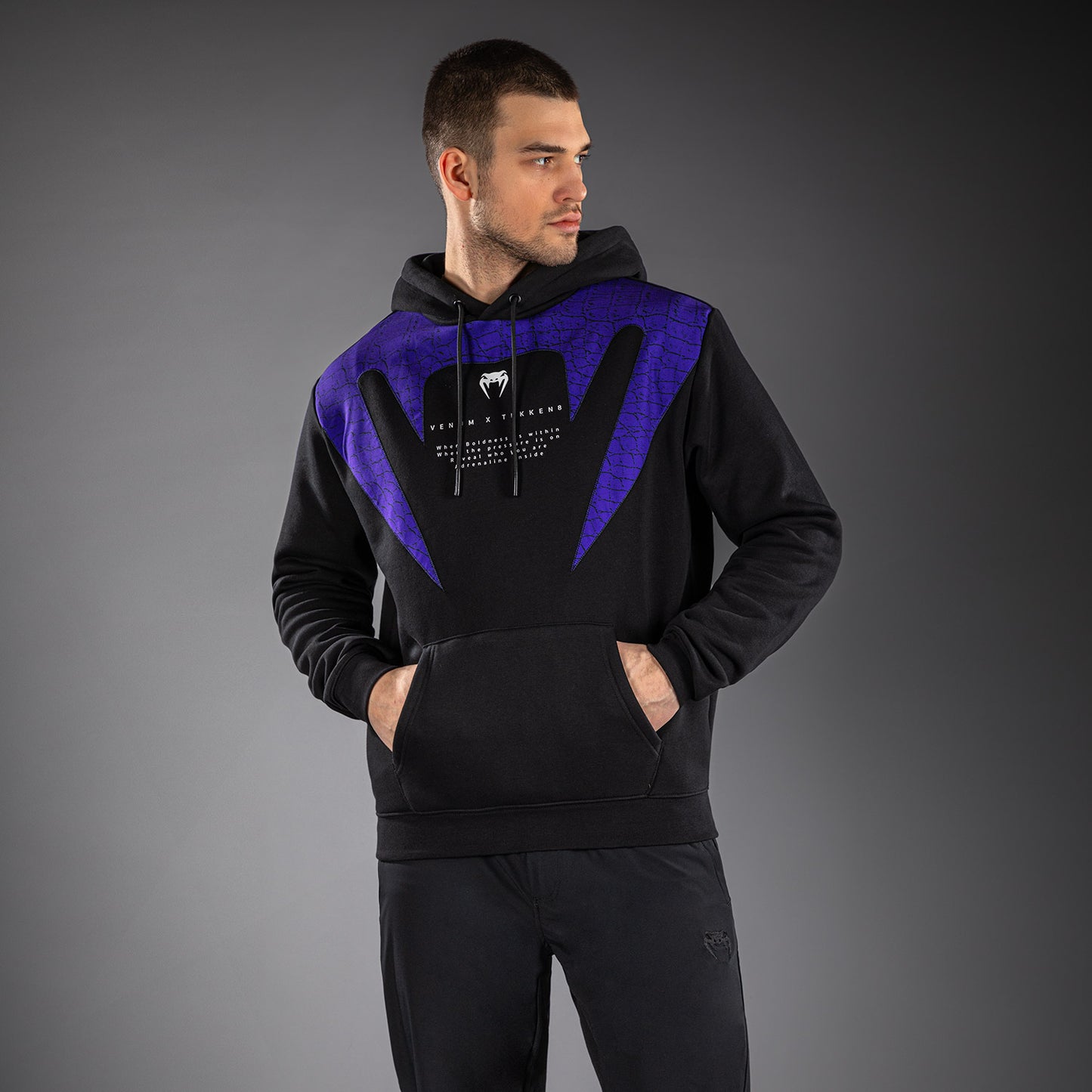 Venum x TEKKEN 8 Kapuzenpullover - Kazuya - Schwarz/Lila