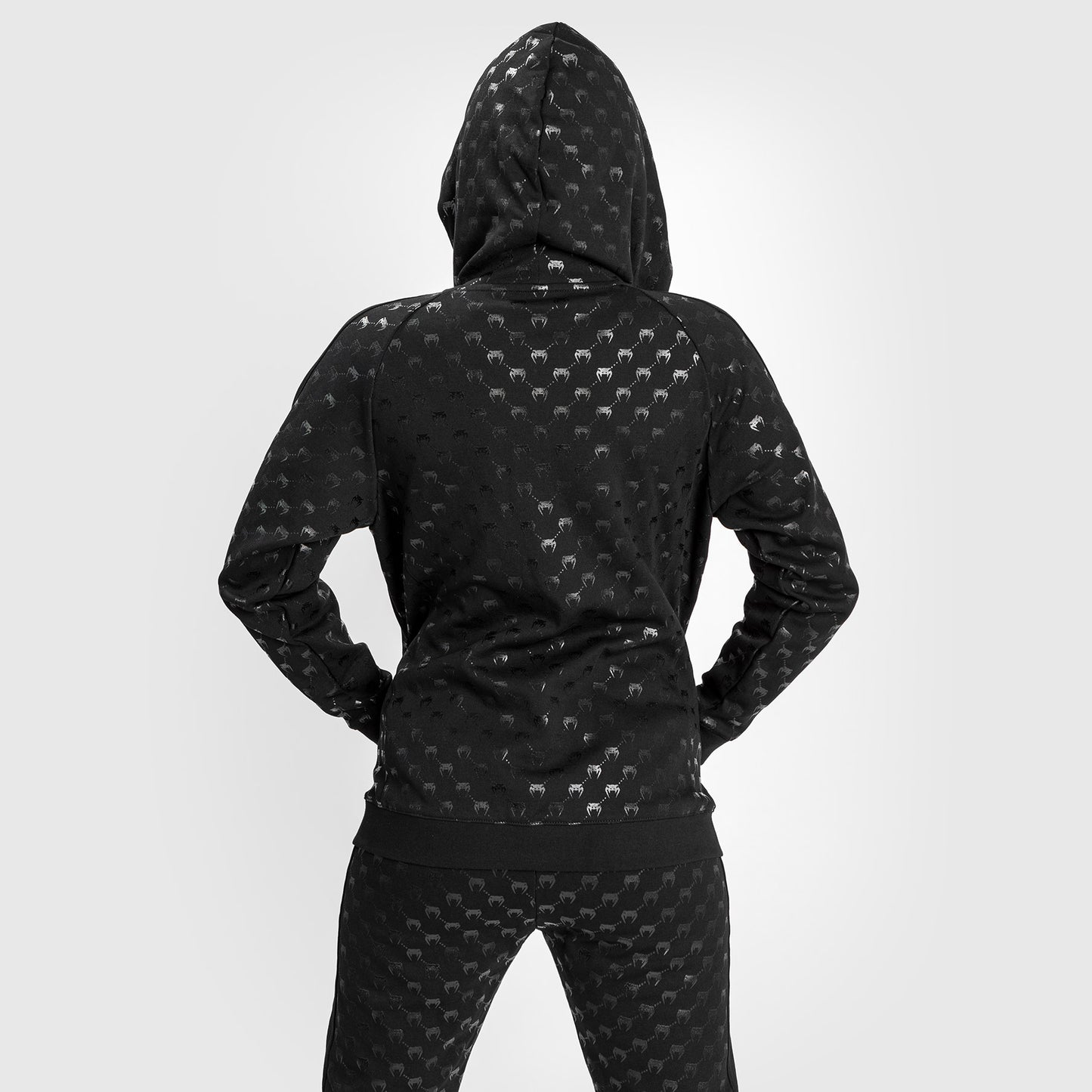 Venum Monogram Zip-Up Hoodie für Frauen – Schwarz/Roségold