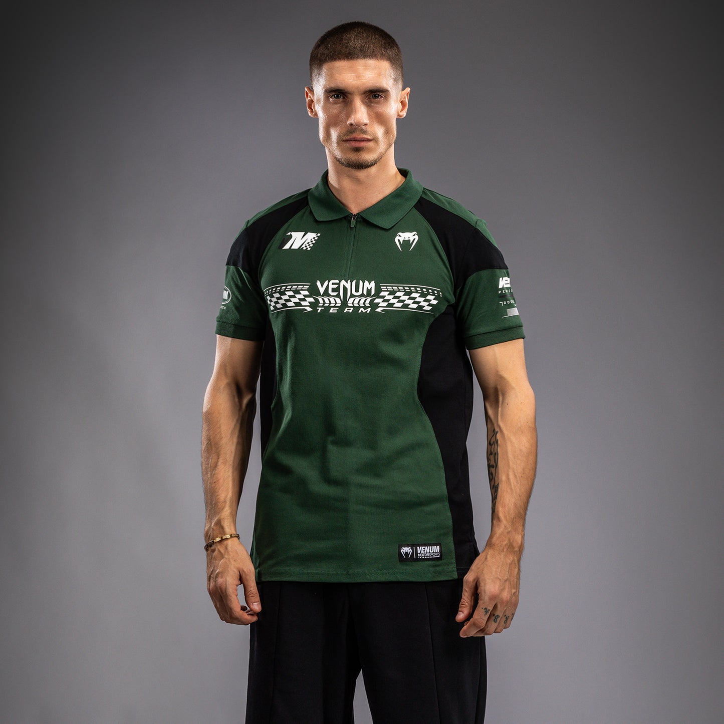 Venum Motorsport Baumwollpolo - Tiefwald