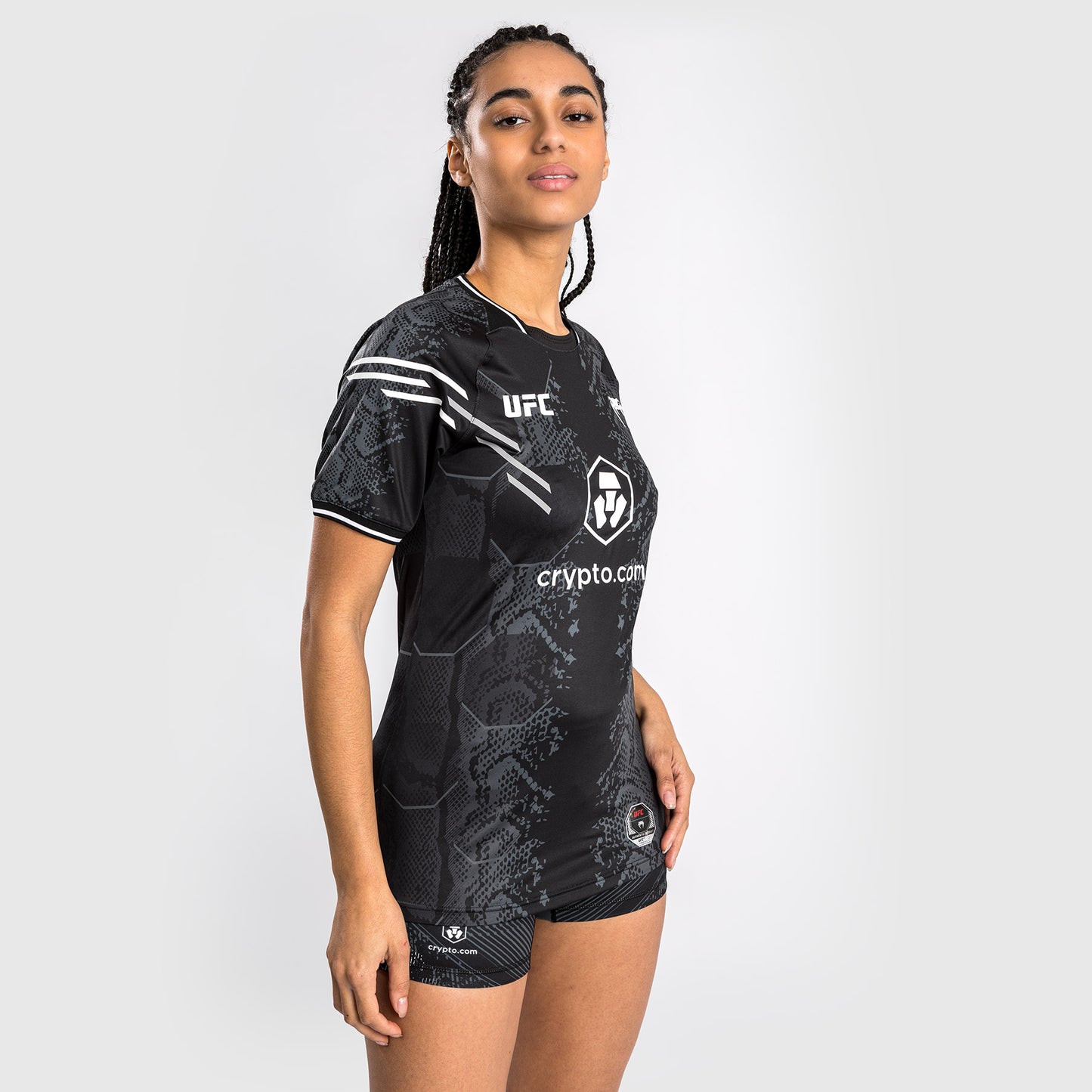 UFC Adrenaline von Venum personalisierte authentic Fight Night Frauen Walkout Jersey - schwarz