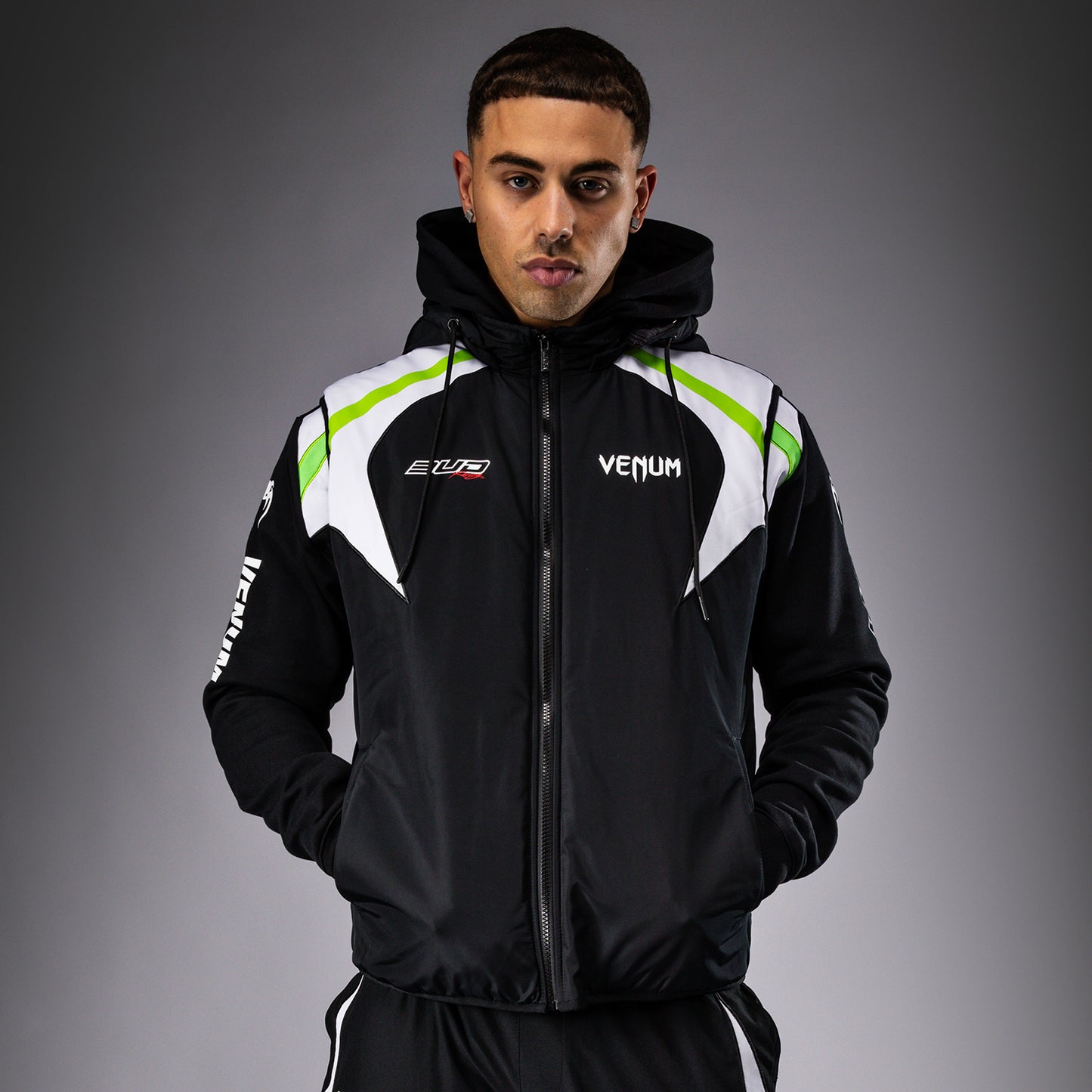 Venum x Bud Racing Herren Ärmelloses Jackett - Schwarz/Weiß/Lindgrün