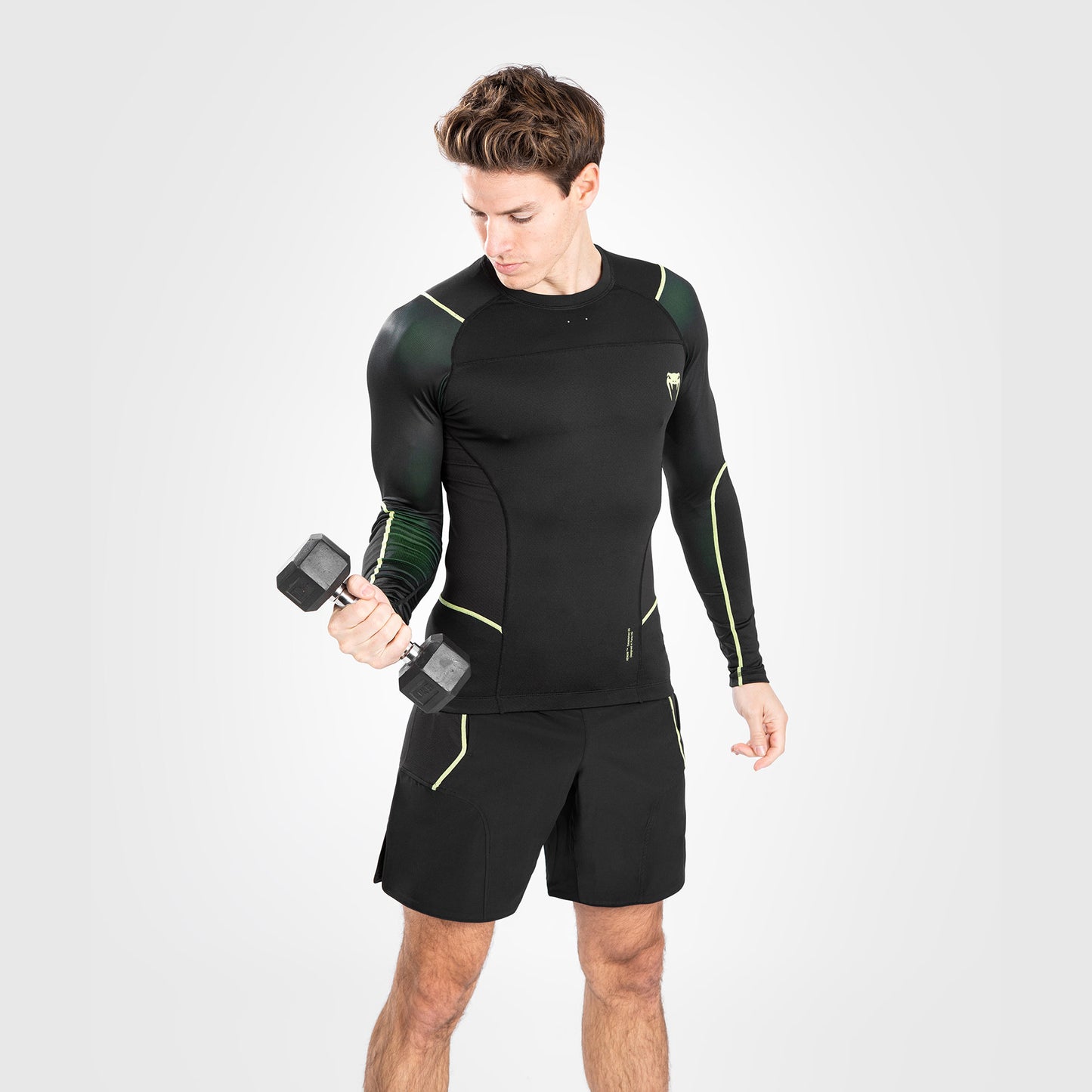 Venum Fusion 2.0  Herren Rashguard - lange Ärmel - schwarz/gelb