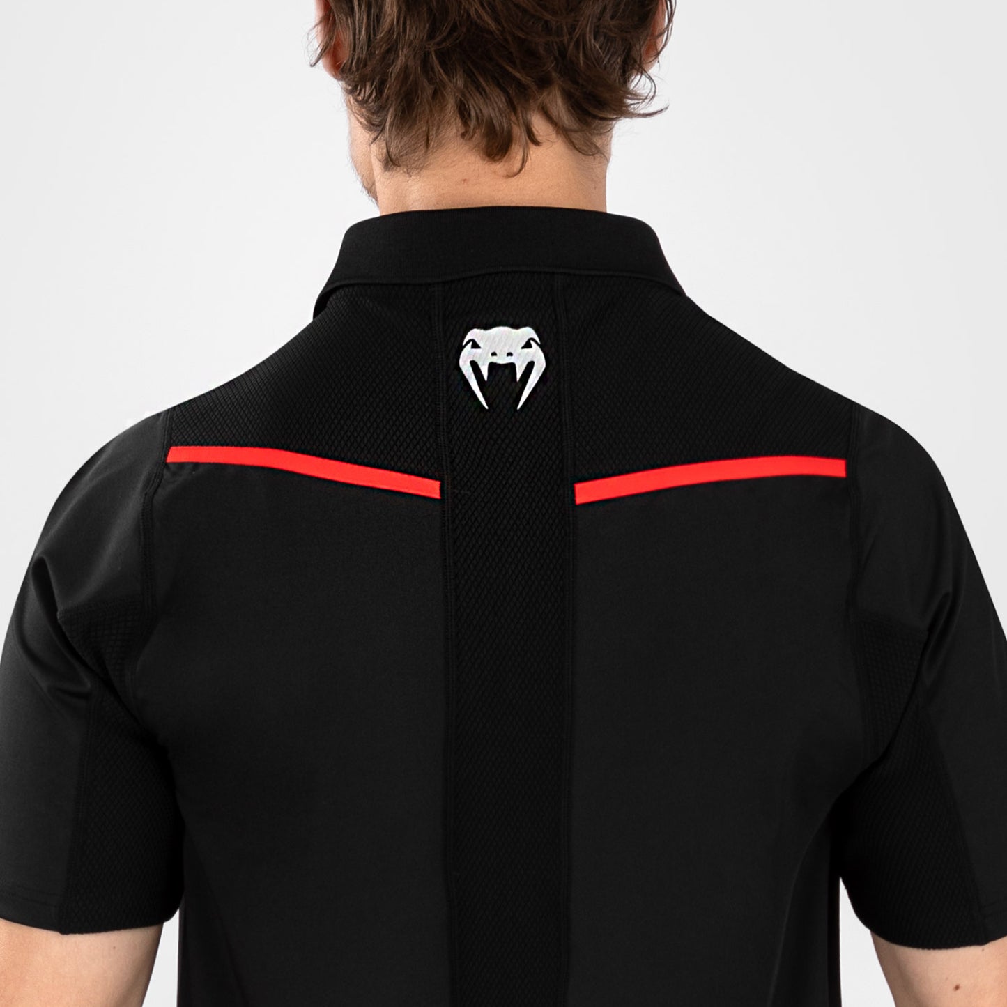 UFC Venum Performance Institute 2.0 Poloshirt für Männer - Schwarz/Rot