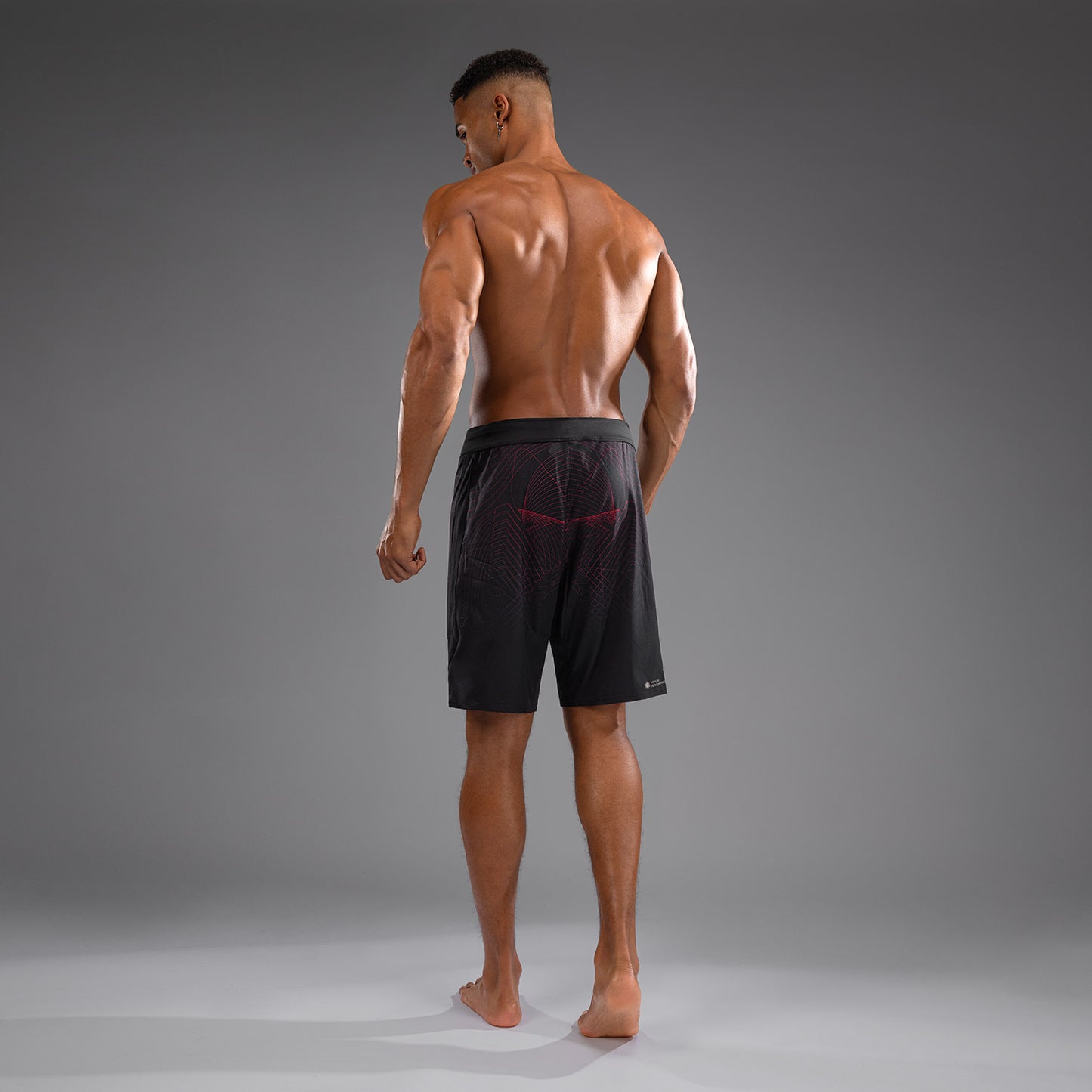 Venum G-Fit Air Herren Kampfshorts - Tiefschwarz/Feuerrot