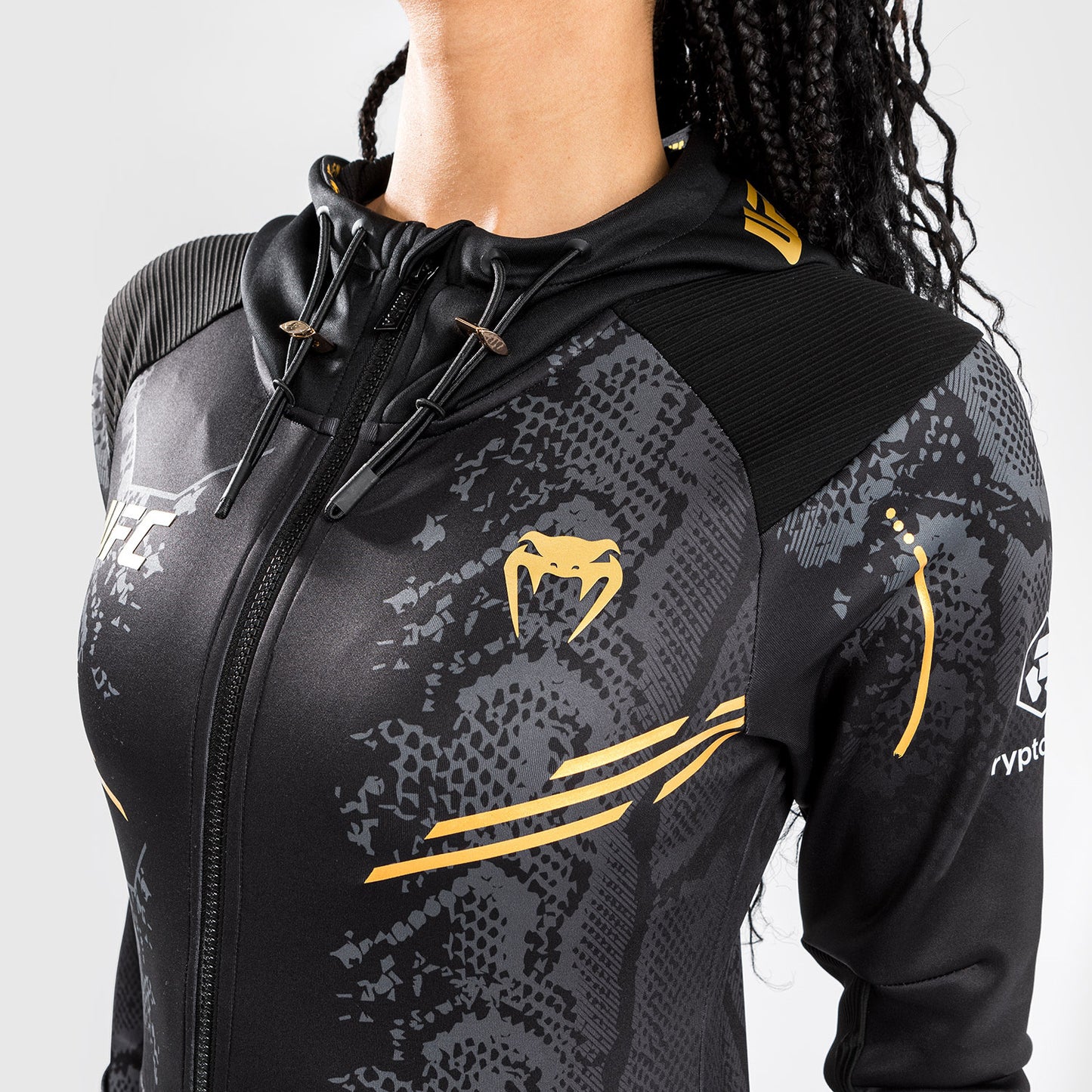 UFC Adrenaline by Venum Authentic Fight Night Walkout-Kapuzenpullover für Frauen - Champion