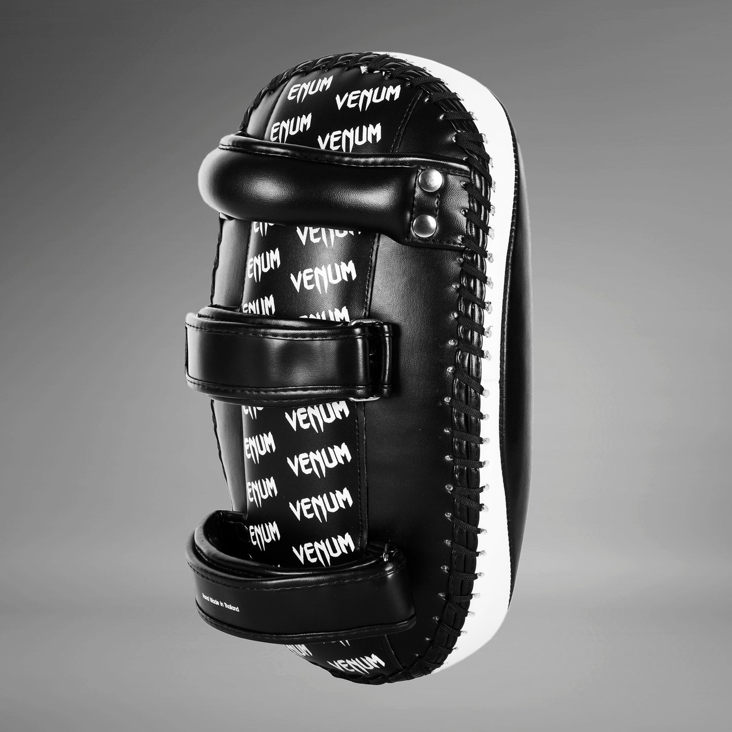 Venum Light Kick Pads - Skintex Leder - Schwarz/Ice (Paar)
