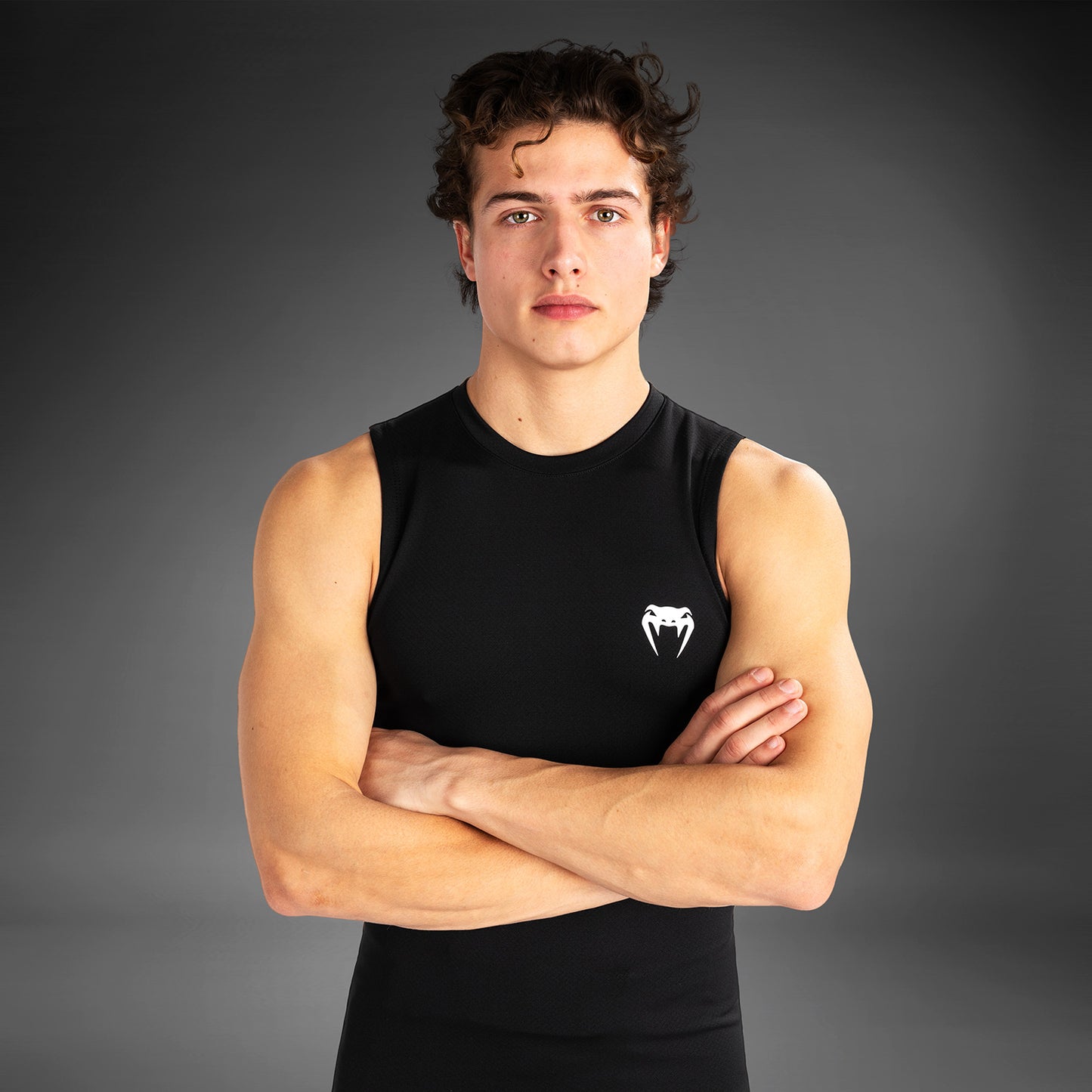 Venum Contender Herren Ärmelloser Rashguard - Schwarz/Weiß