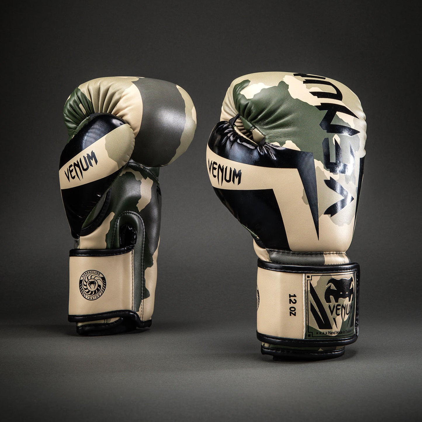 Venum Elite Camo Boxhandschuhe - Khaki/Cremeweiß