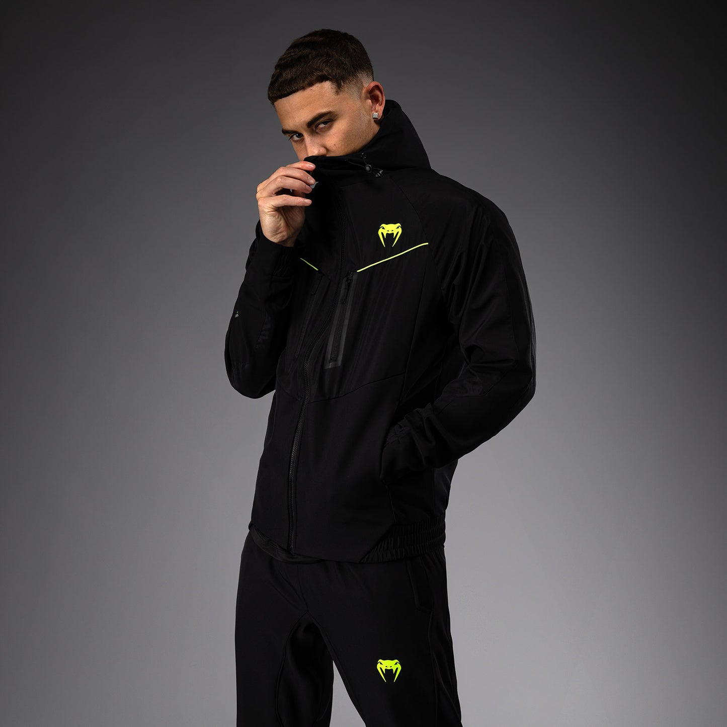 Venum Training Camp 4.0 Trainingsjacke - Schwarz/Neongrün