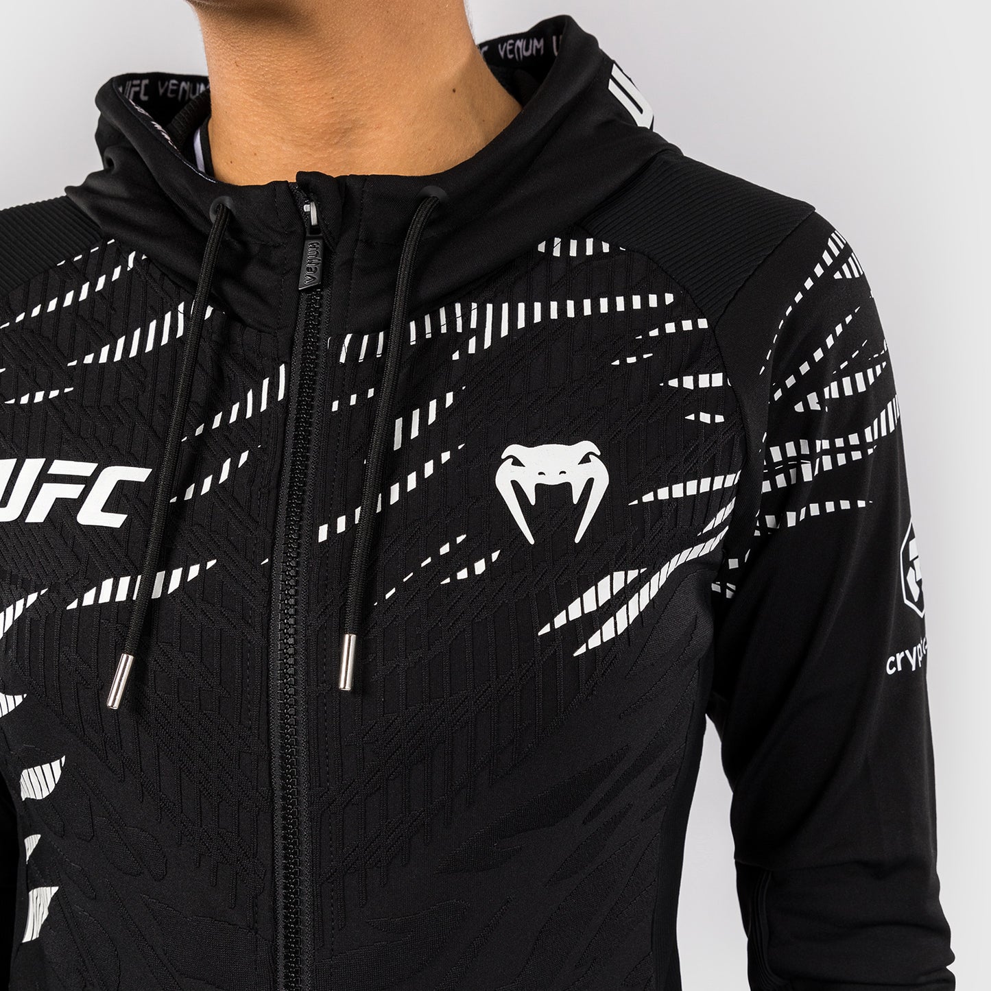 UFC Fusion by Venum Personalized Authentic Fight Night Damen Walkout Hoodie - Schwarz