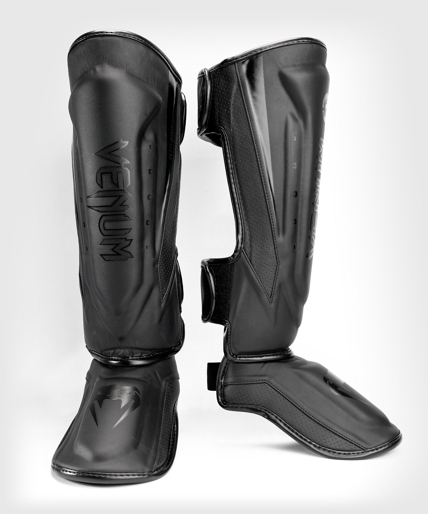 Venum Elite Evo Schienbeinschoner - Schwarz/Schwarz