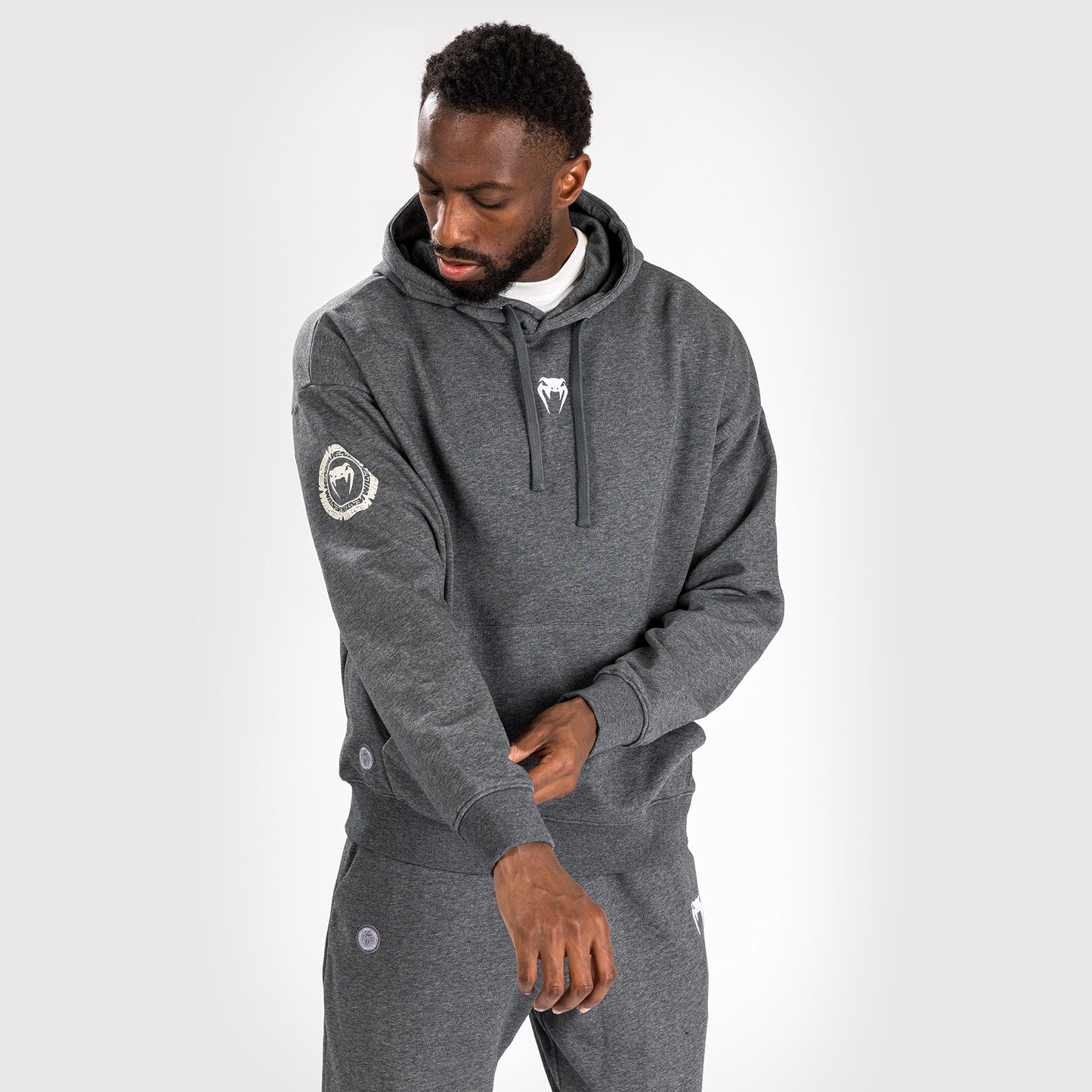 Venum Vortex XL Lite Herren Hoodie - Dunkel Heather Grau
