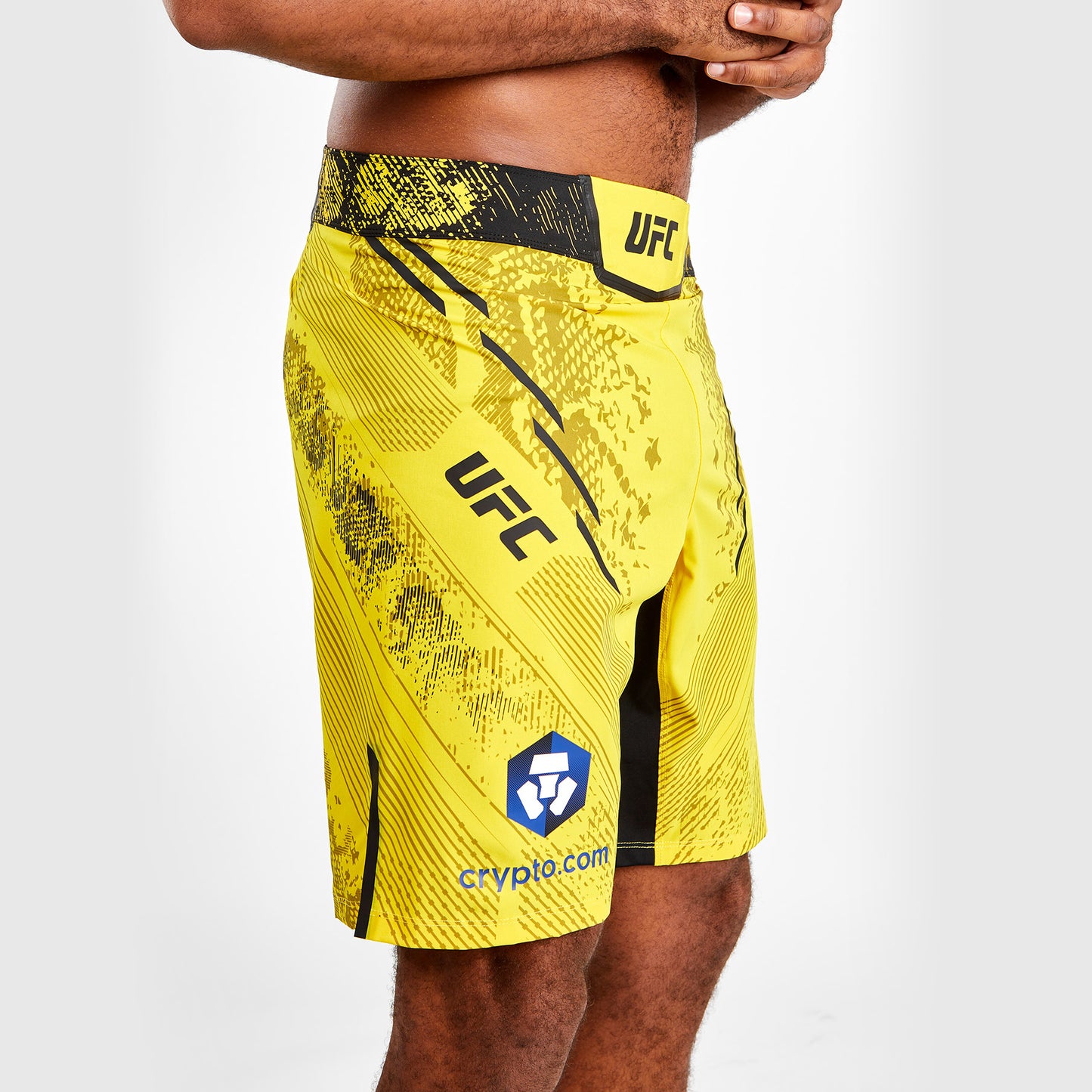 UFC Adrenaline by Venum Authentic Fight Night Fight Short für Männer - Lange Passform - Gelb