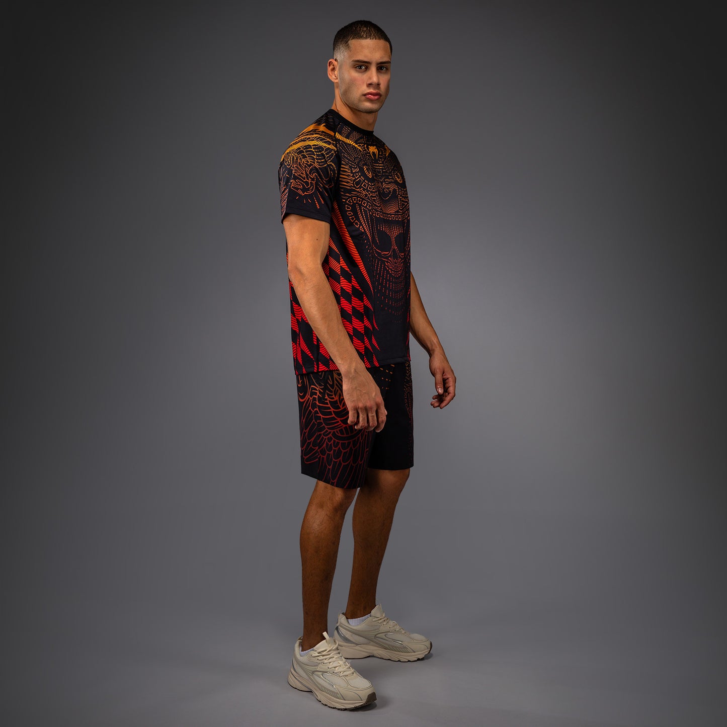 Venum Quetzal Fury Dry-Tech T-Shirt - Schwarz/Fury Rot/Tangerine