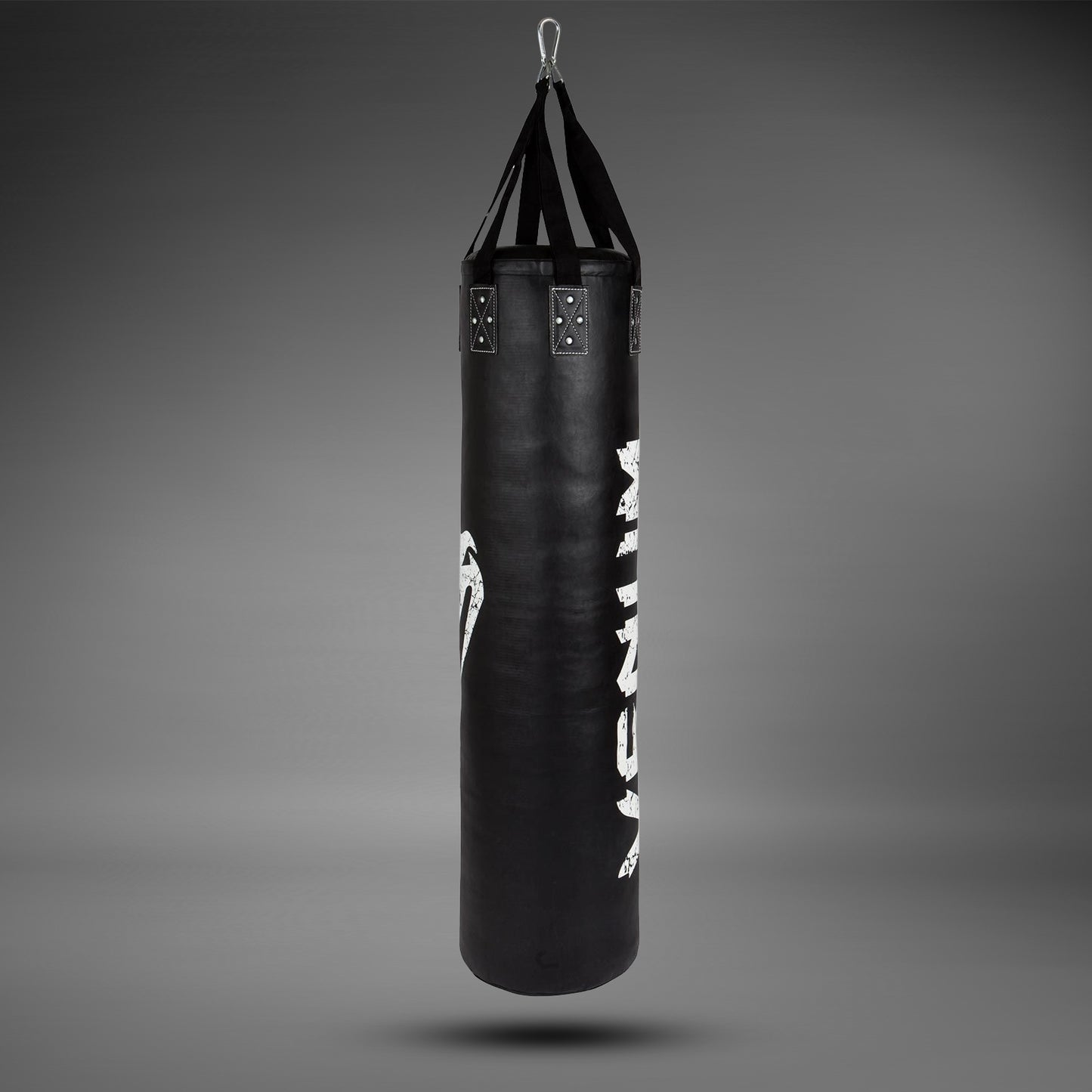 Venum Challenger Boxsack + Deckenhaken - Schwarz/Weiß - 150 cm - Gefüllt