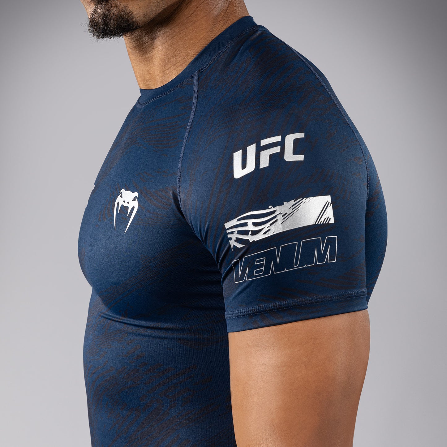 UFC Fusion by Venum Fight Week Herren Performance Kurzarm Rashguard - Ozeanisches Blau