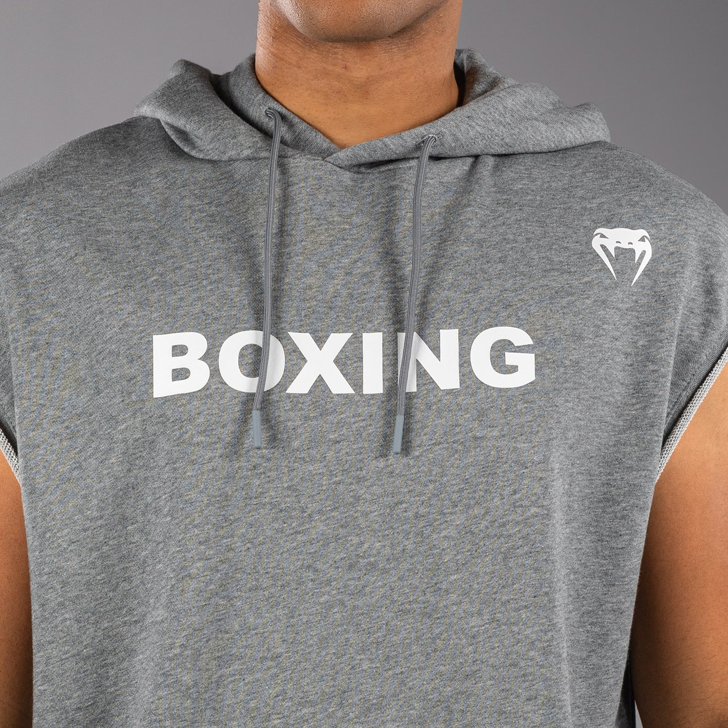 Venum Boxing VT Ärmelloser Kapuzenpullover – Hellgrau