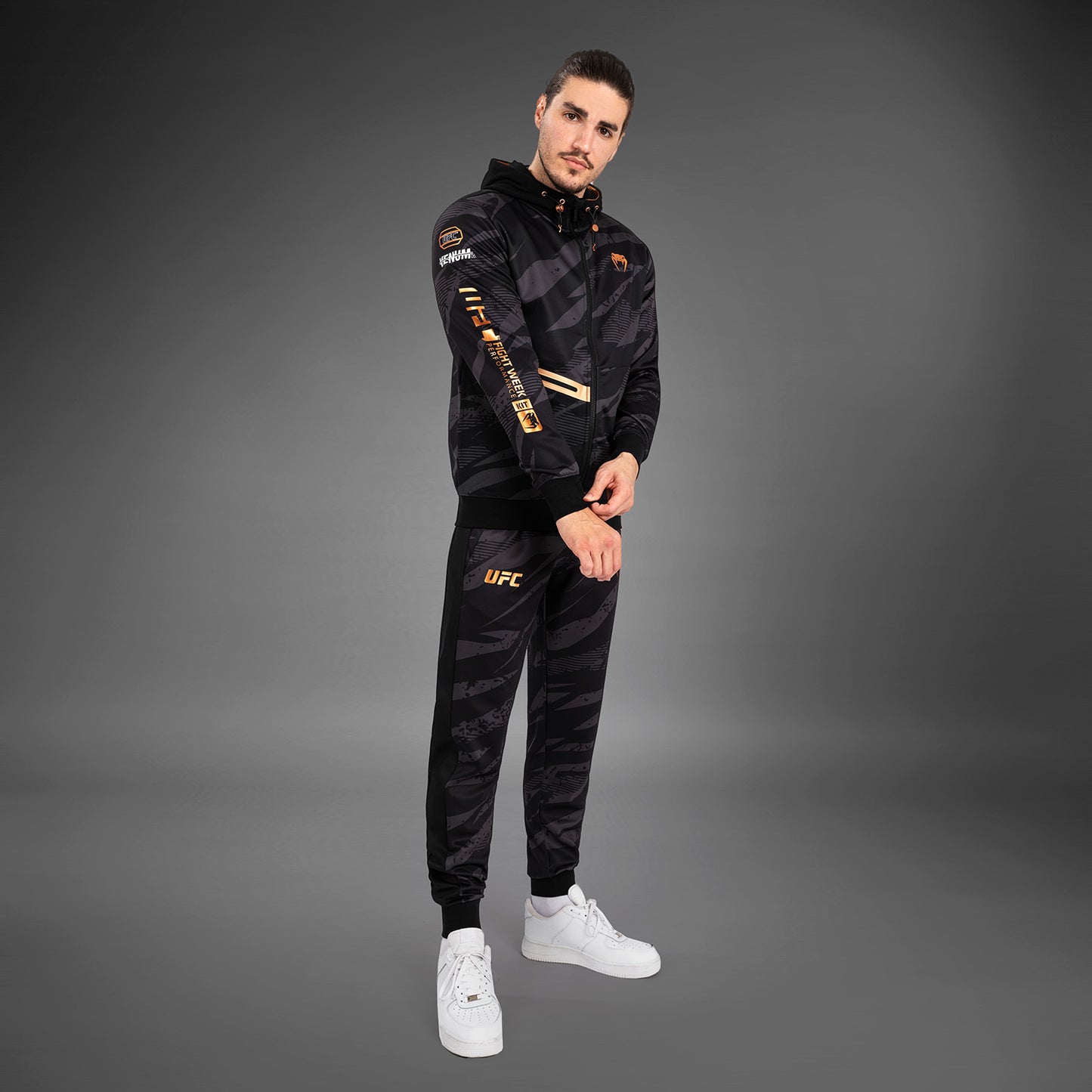 UFC Adrenaline by Venum Fight Week Herren Zip Hoodie - Urban Camo