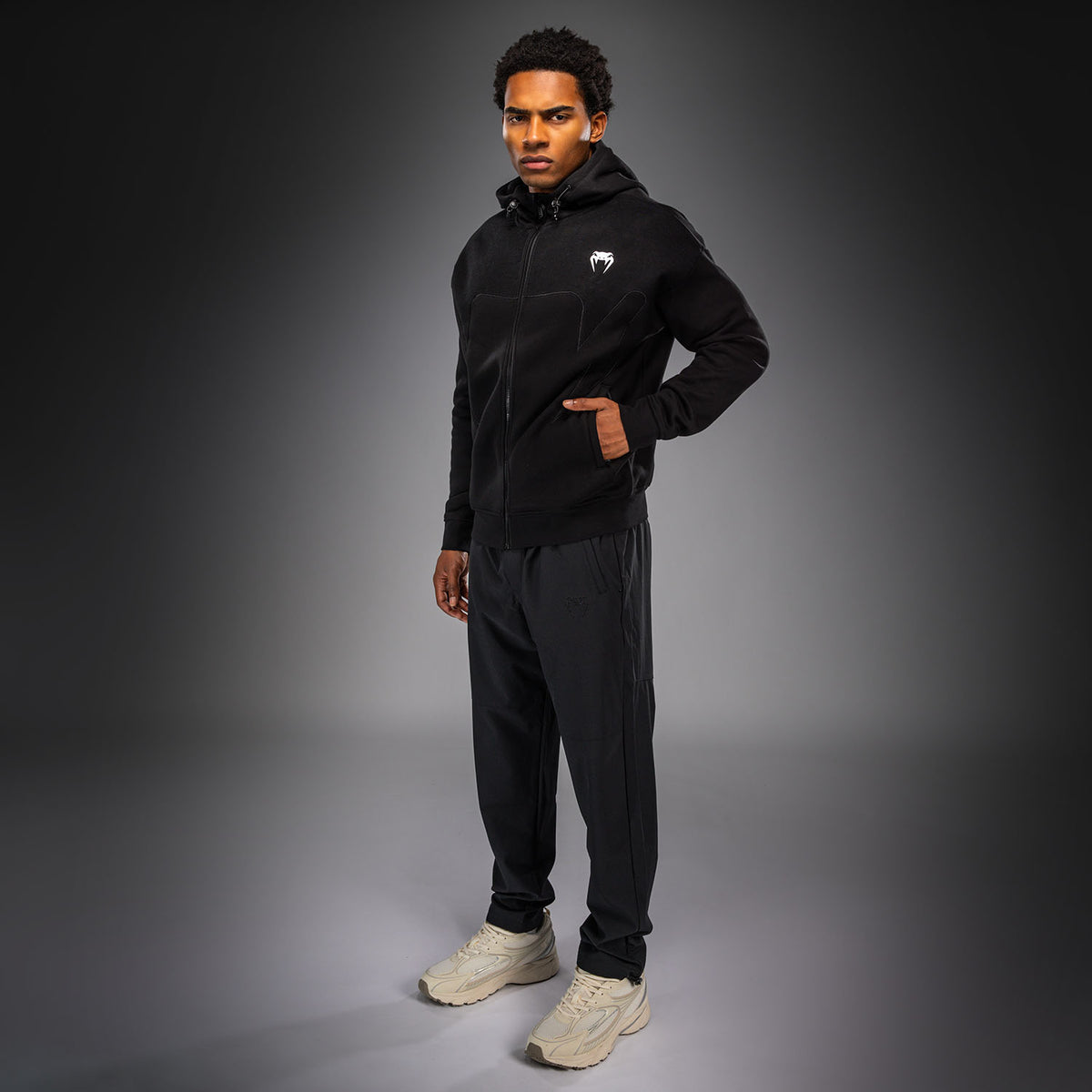 Venum Attack Fleece & Weave Trainingsjacke - Schwarz