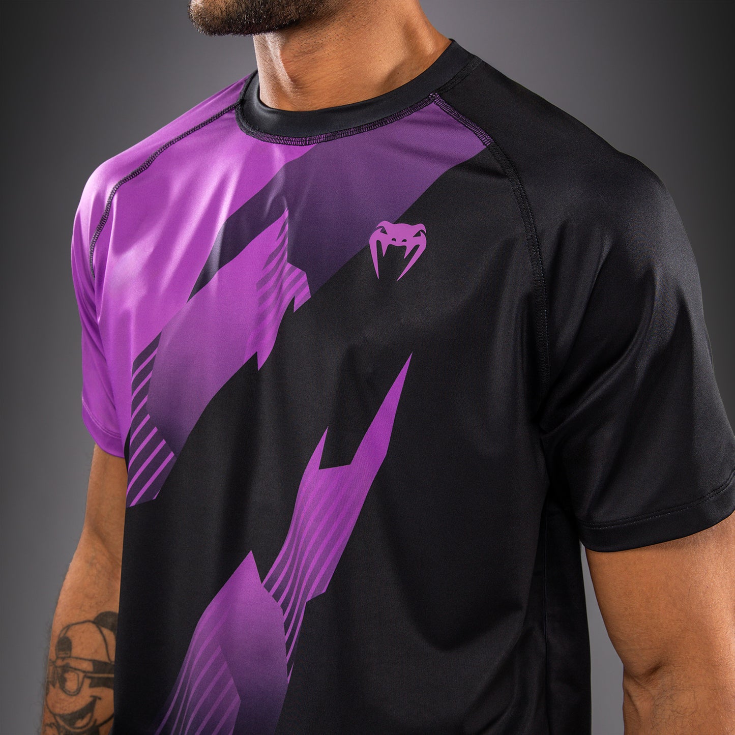 Venum No-Gi 6.0 Dry-Tech T-Shirt - Schwarz/Lila