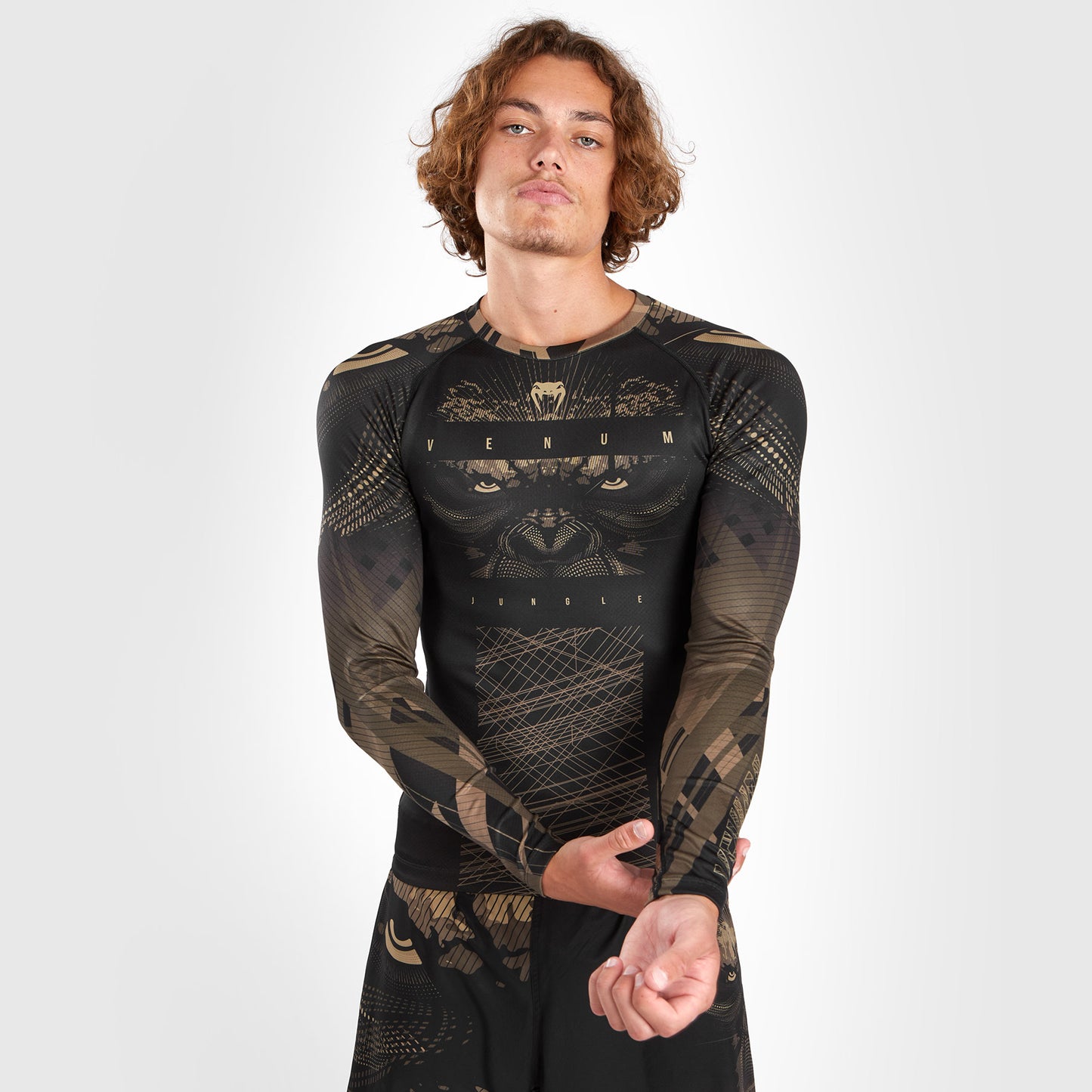 Venum Gorilla Jungle Rashguard Langarm - Schwarz/Sand