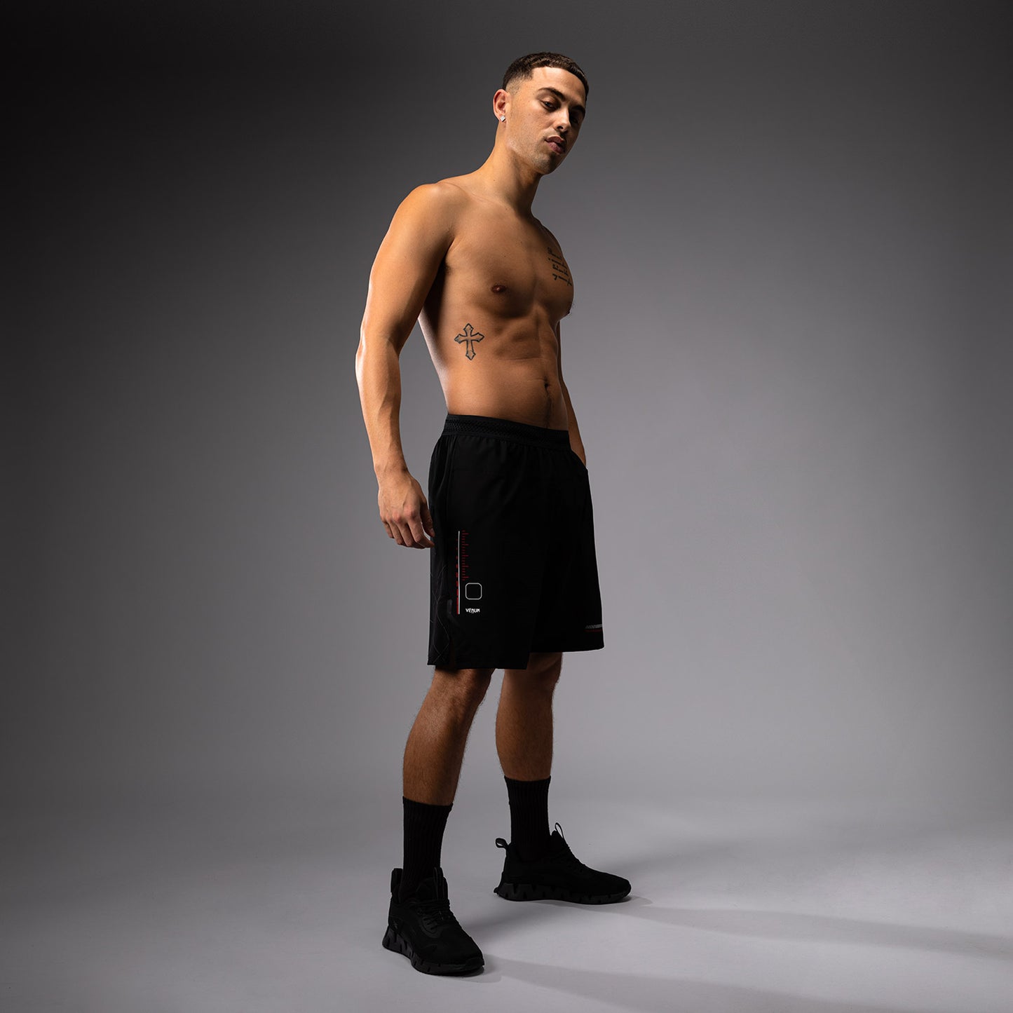 Venum Tactical XT  Herren-Trainingsshorts - Schwarz/Feuerrot