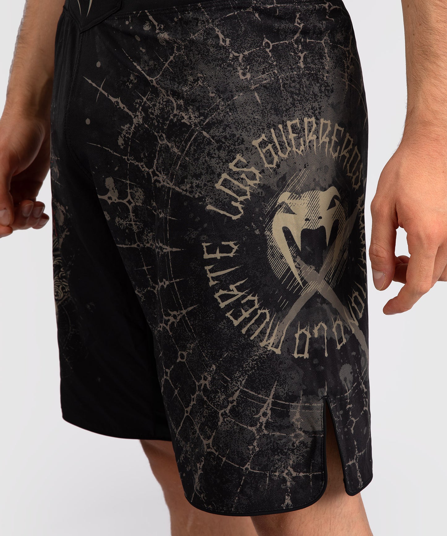 Venum Santa Muerte 5.0 Herren Fight Shorts - Tiefes Schwarz/Gold