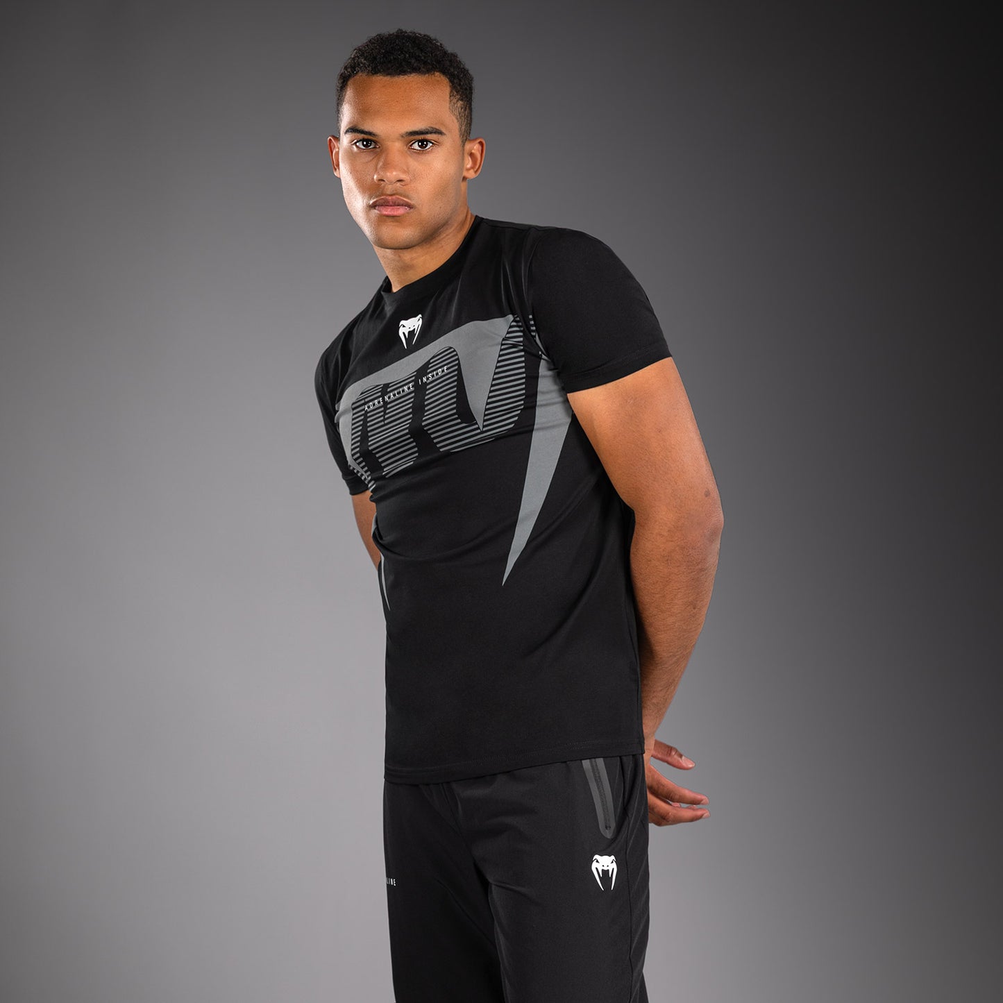 Venum Adrenaline T-shirt – Schwarz/Silbergrau