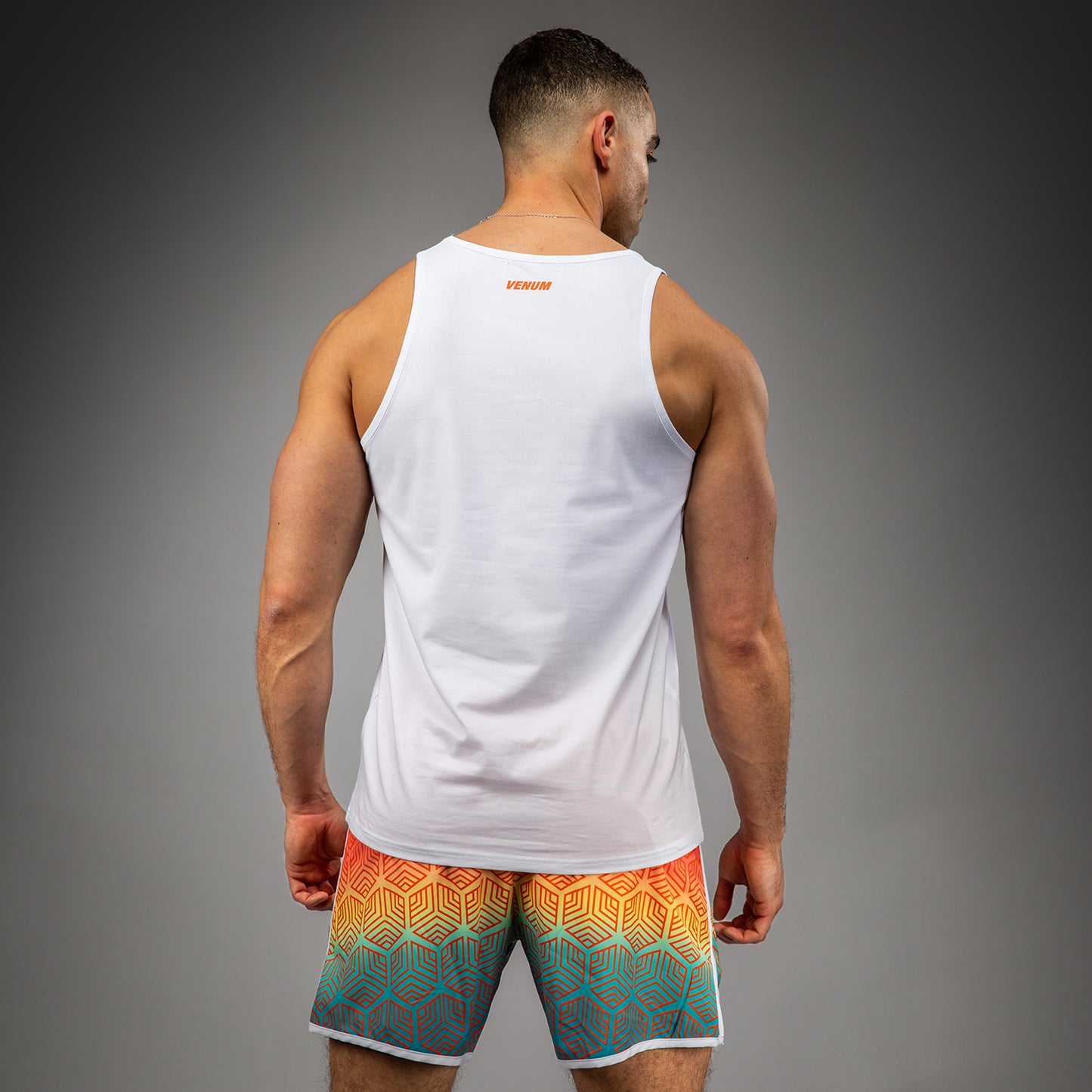 Venum Echo Tank Top - Weiß/Orange Sonnenuntergang
