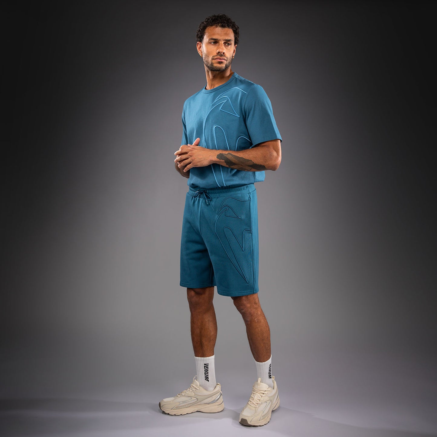 Venum Giant 3D Shorts aus Baumwolle - Ozeanblau