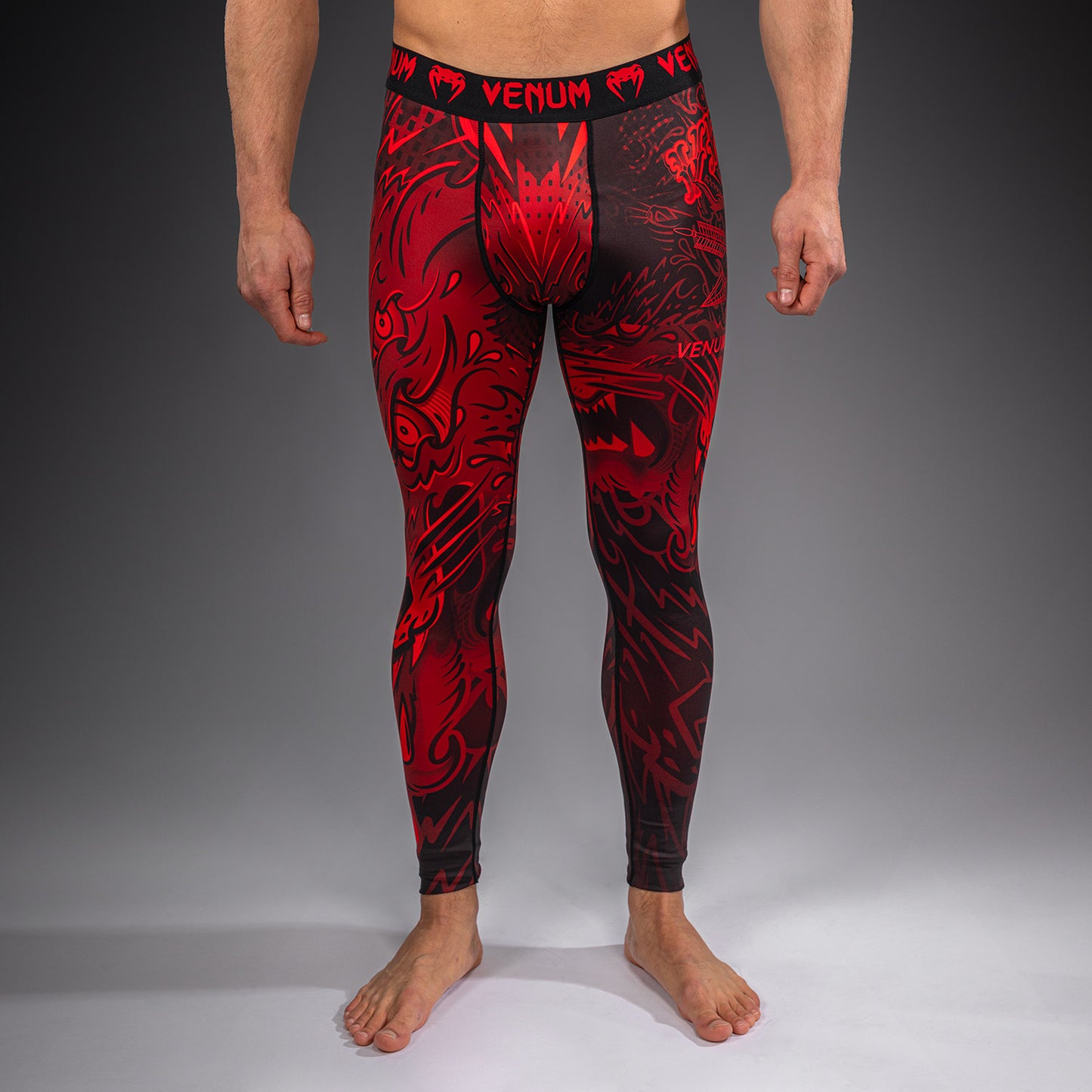Venum Wolf Atak Spats – Schwarz/Rot
