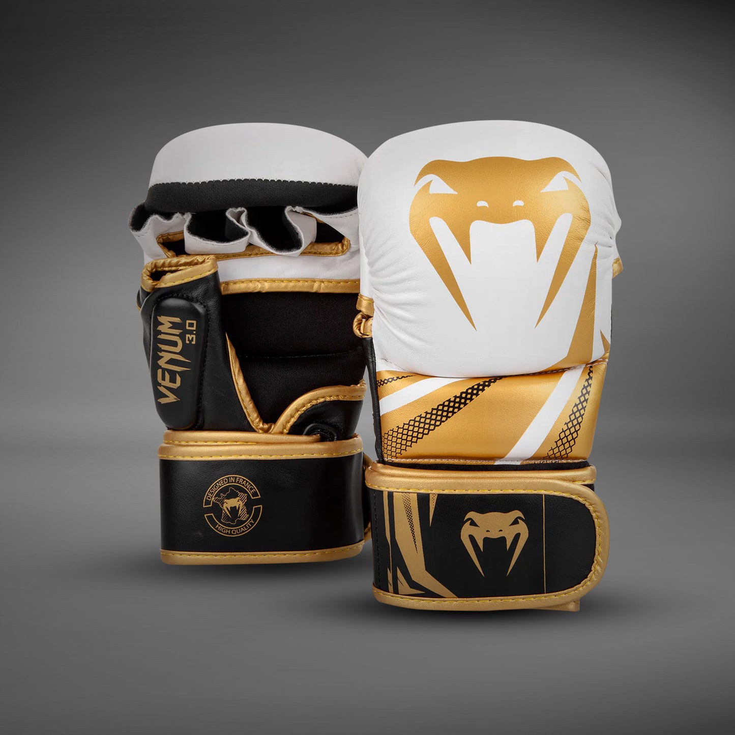 Venum Challenger 3.0 MMA Handschue Sparring - Weiß/Schwarz/Gold