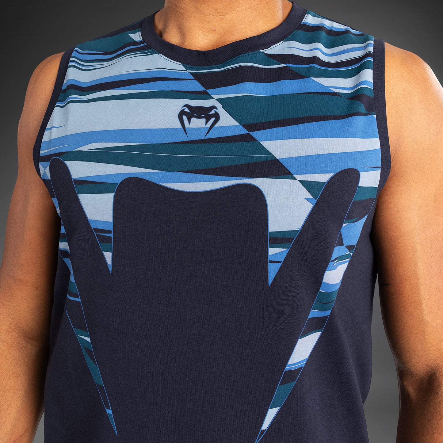 Venum Rapid Herren Tank Top - Snake Head - Shadow Blue