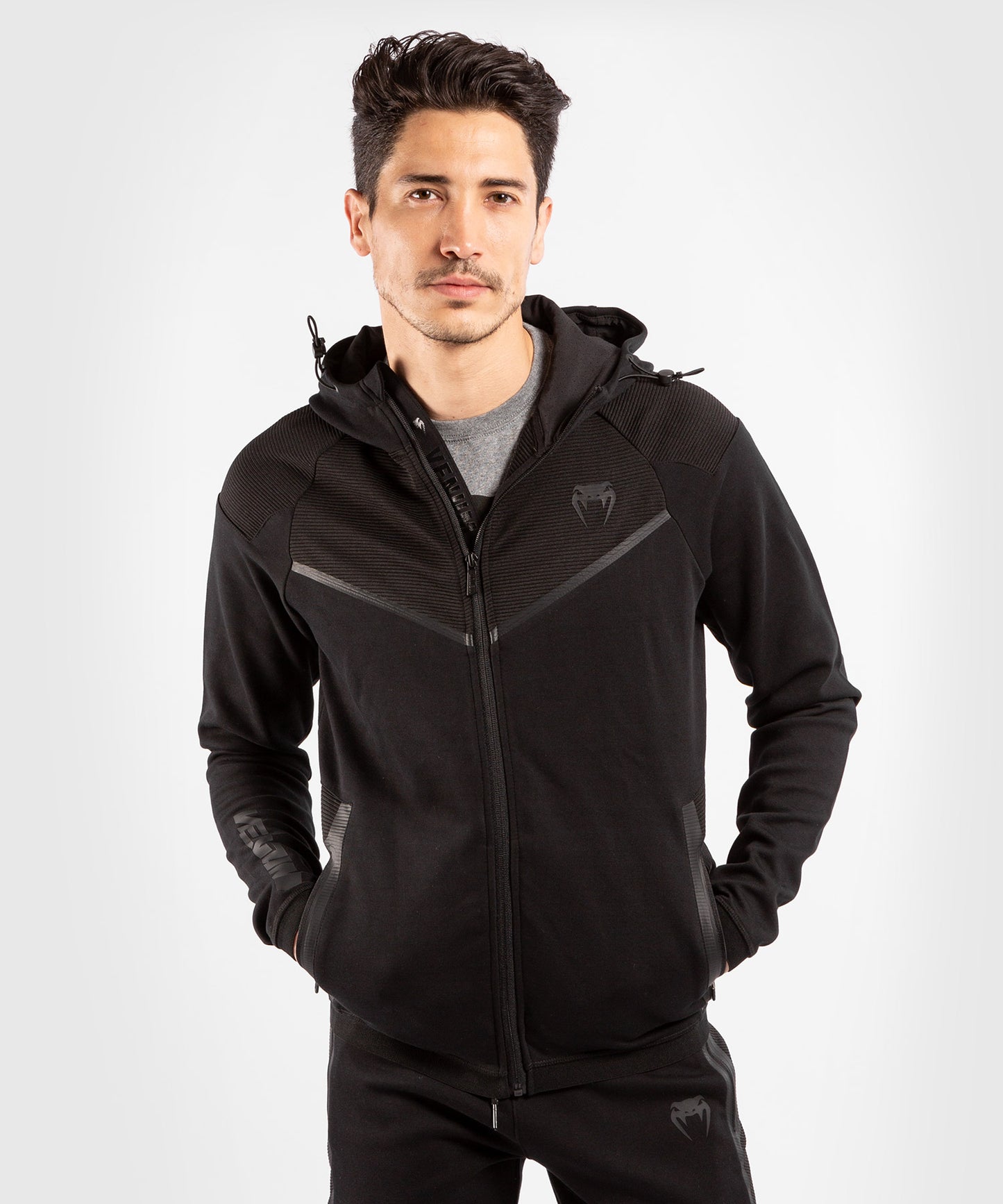 Venum LASER EVO 2.0 Kapuzen-Sweatshirt - Schwarz / Schwarz