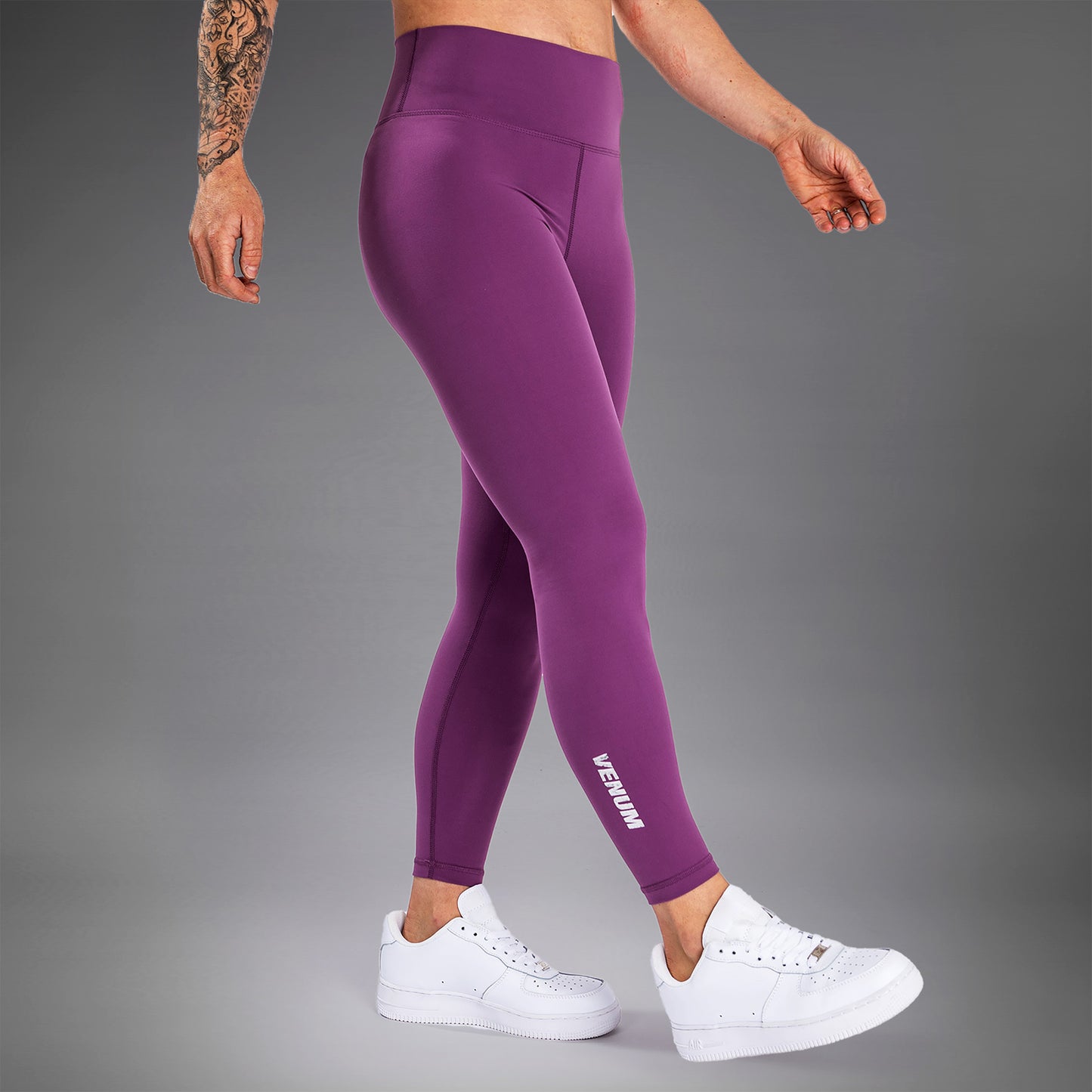 Venum Essential Lifestyle Leggings - Dunkle Orchidee/Gebürstetes Silber