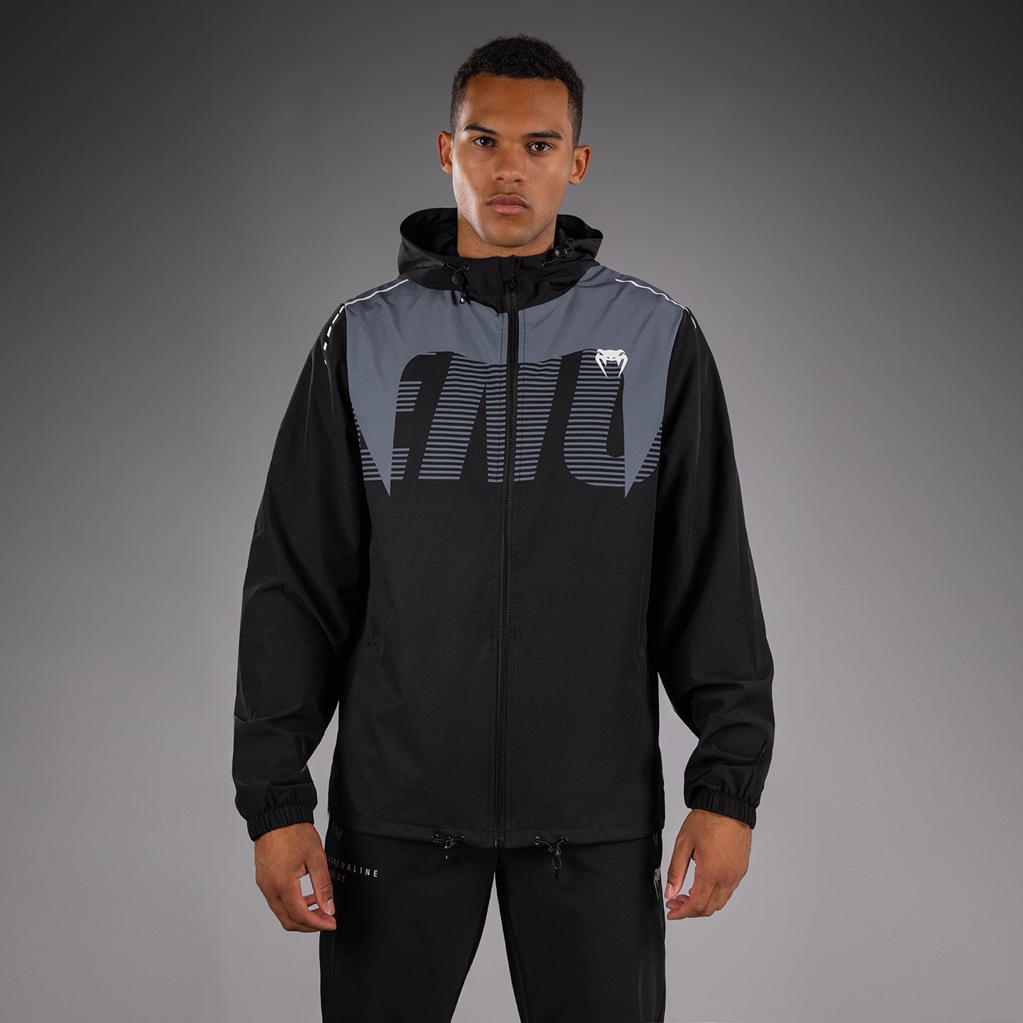 Venum Adrenaline Trainingsjacke – Schwarz/Silbergrau