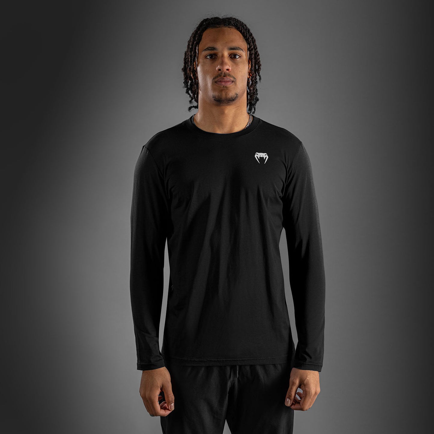 Venum Lineup Langarm T-Shirt - Schwarz/Weiß