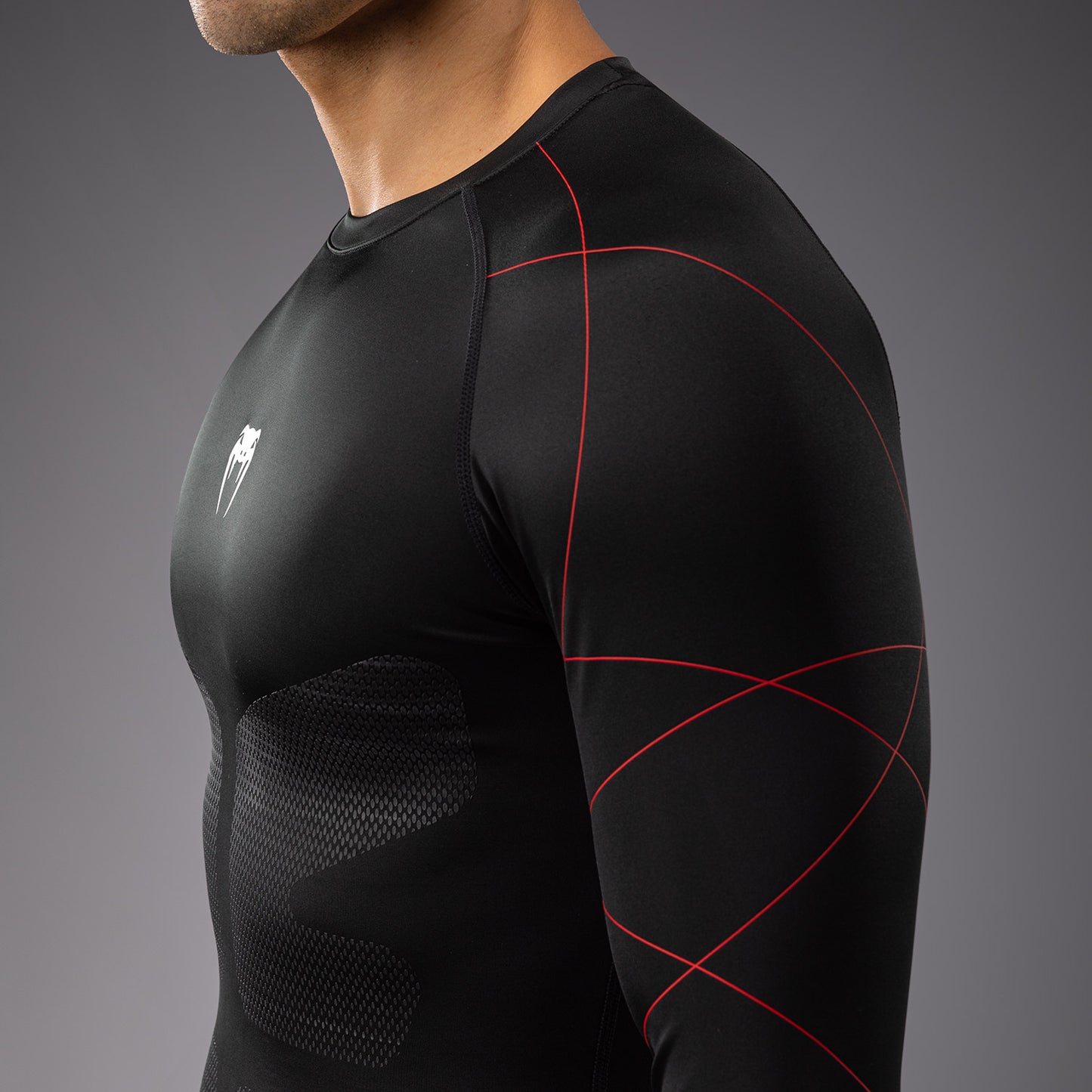 Venum Tactical XT Men's Langarm Rashguard - Schwarz/Feuerrot