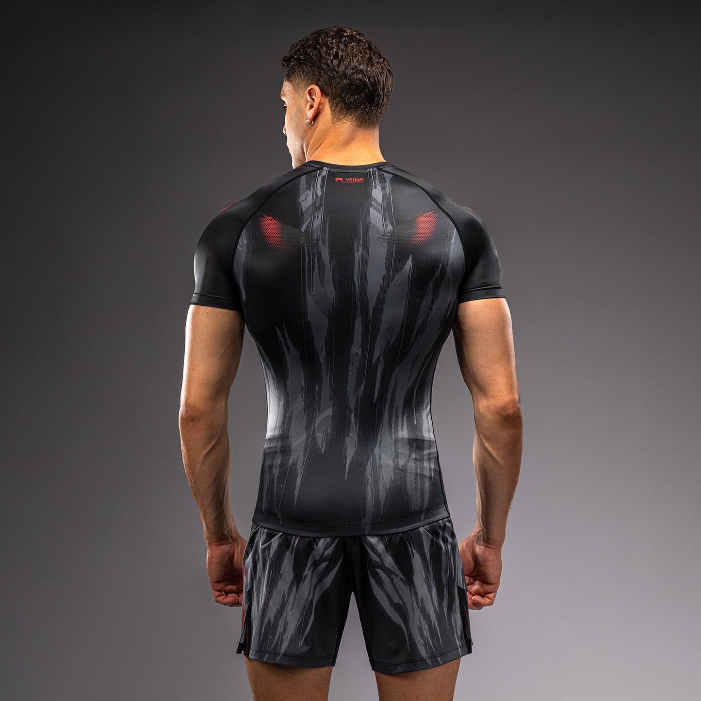 Venum Demon Kurzarm Rashguard - Schwarz/Grau