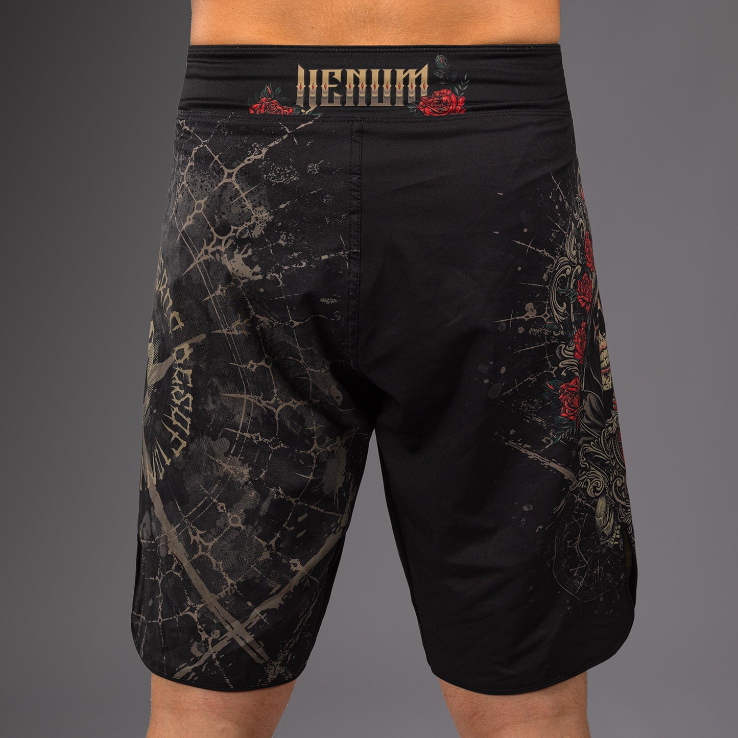 Venum Santa Muerte 5.0 Herren Fight Shorts - Tiefes Schwarz/Gold