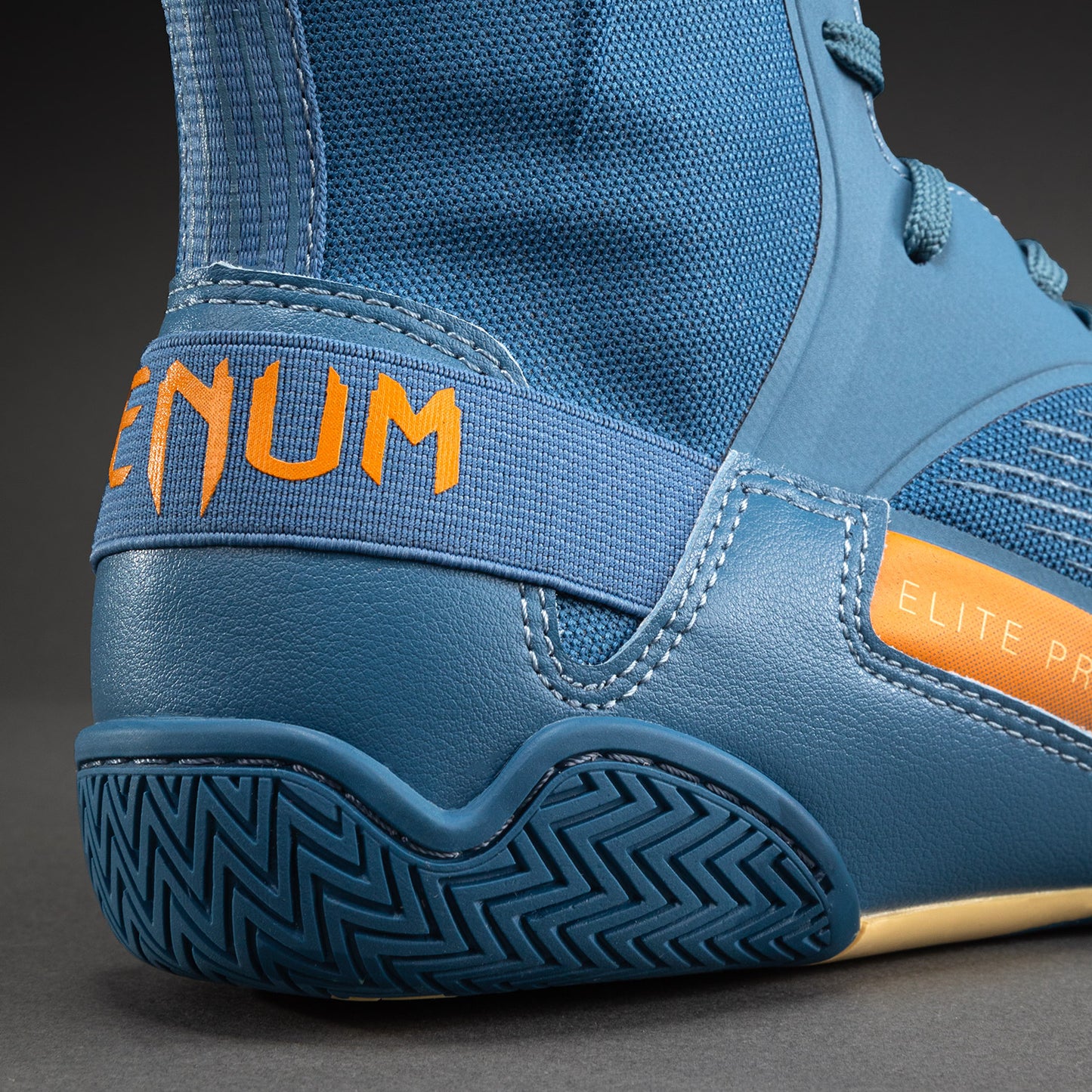 Venum Elite Neo Boxschuhe – Stahlblau/Orange