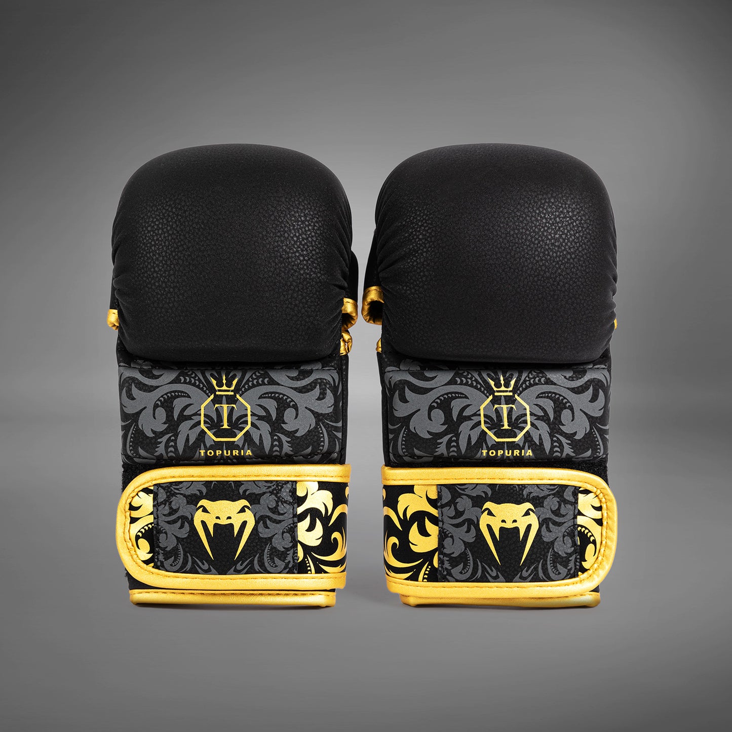 Venum x Topuria Unmatched Edition MMA Sparring Handschuhe - Schwarz/Gold