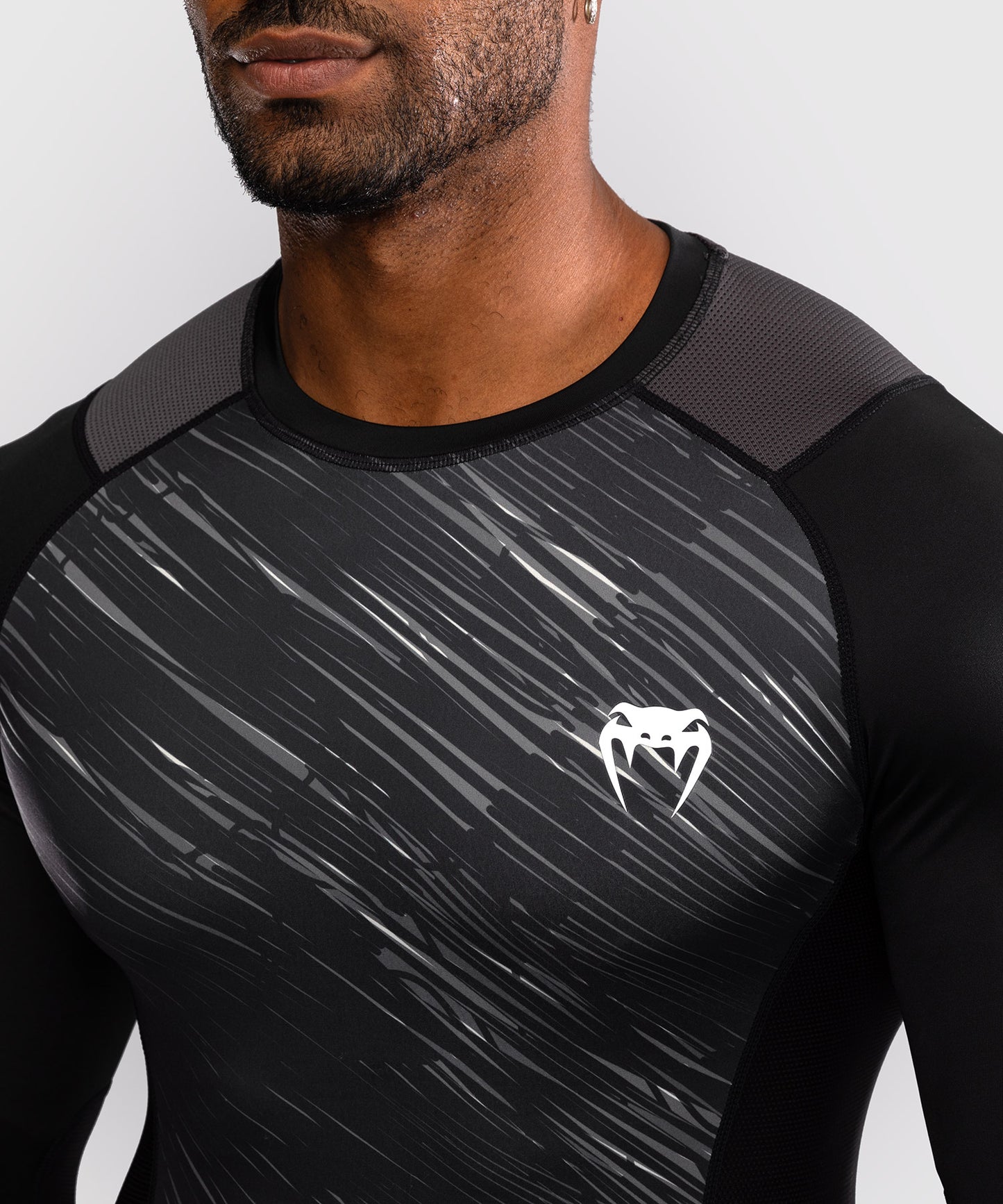 Venum Rapid Langarm Rashguard - Schwarz/Sturmgrau