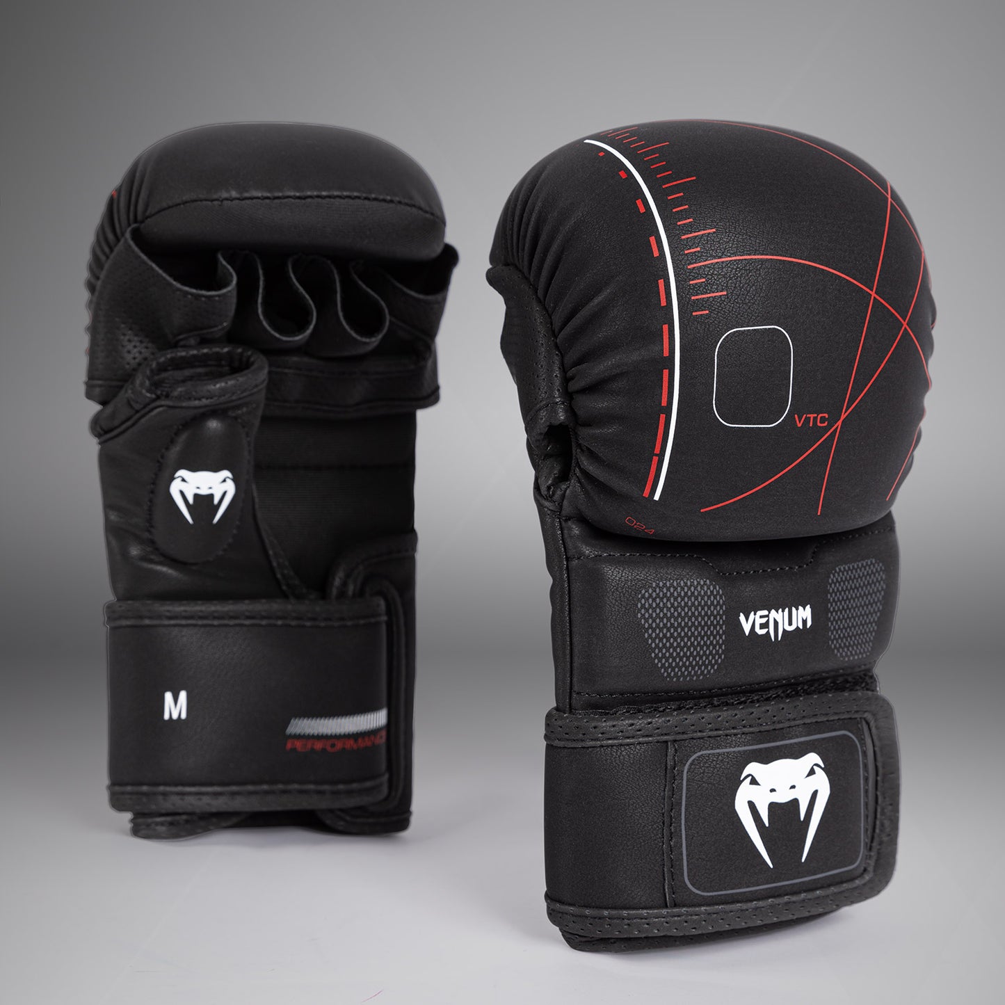 Venum Tactical XT MMA Sparring Handschuhe - Schwarz/Feuerrot