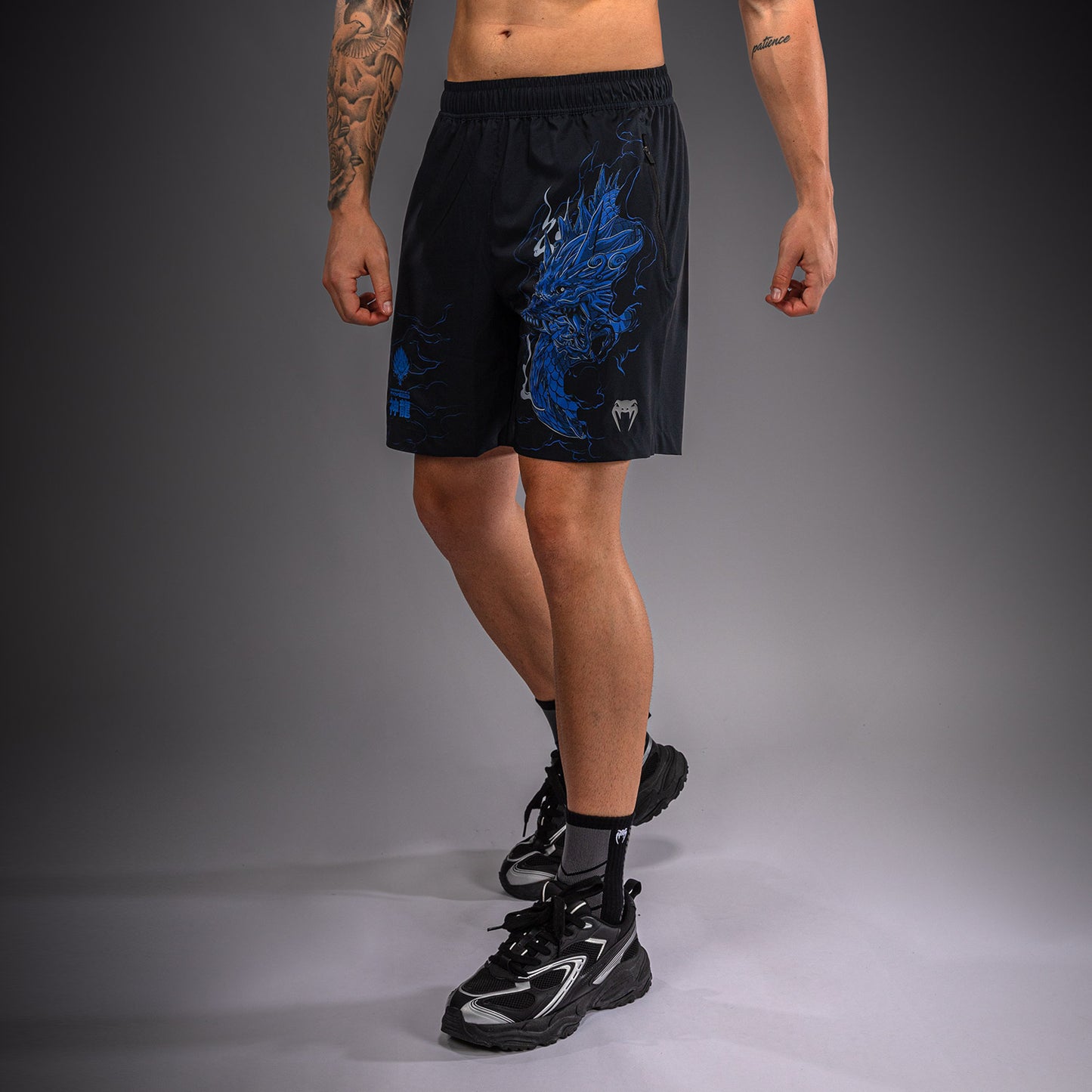 Venum Thunder Dragon Trainingsshorts – Schwarz/Königsblau