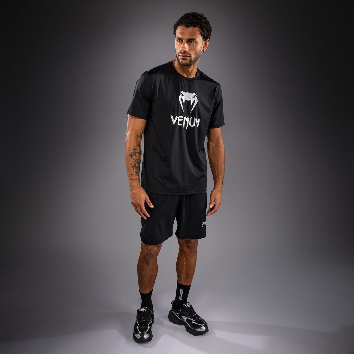 Venum Classic Dry Tech T-Shirt - Schwarz/Silber