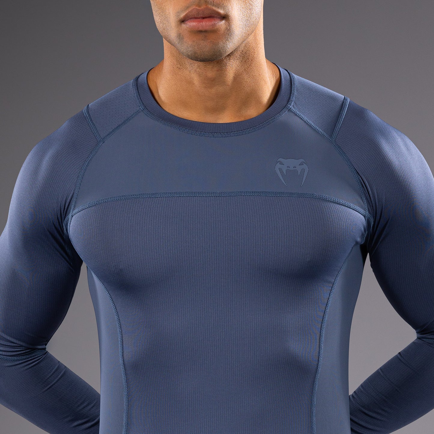Venum G-Fit Air Herren Langarm Rashguard - Nebelblau