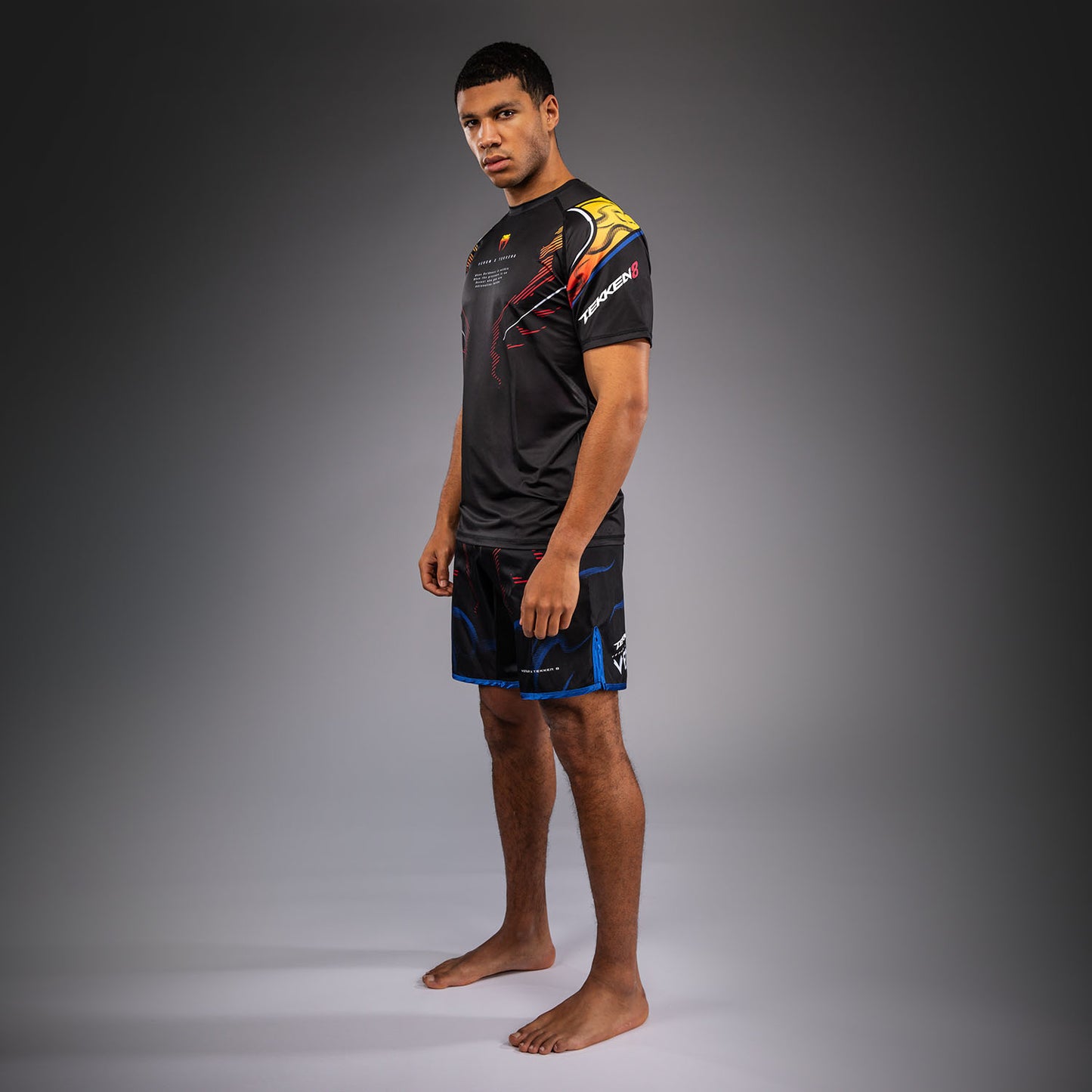 Venum x TEKKEN 8 Dry-Tech T‑Shirt Yoshimitsu - Schwarz/Orange