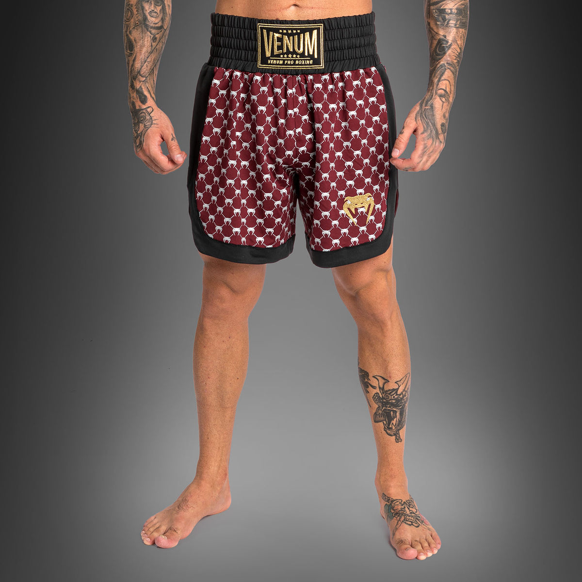 Venum Monogram Boxershorts - Schwarz/Burgund