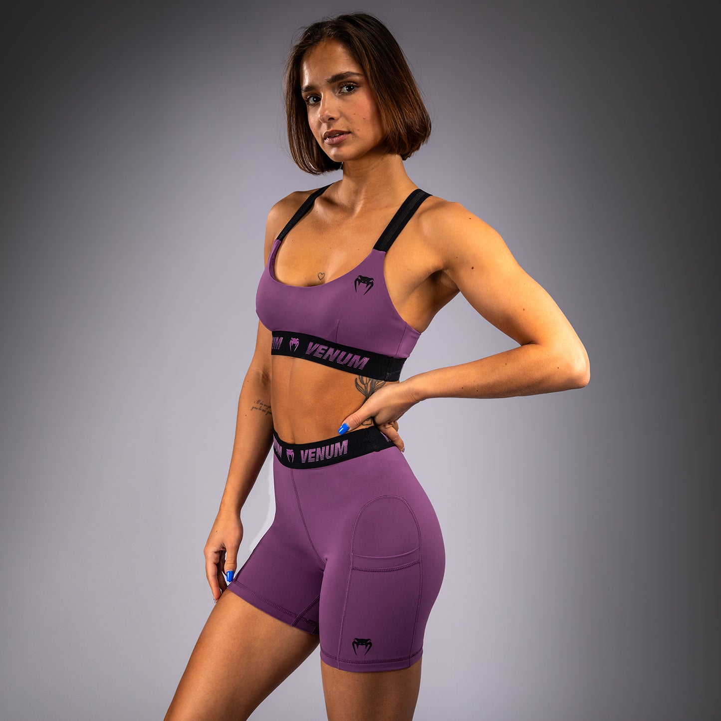 Venum Elevate Lange Vale Tudo Shorts für Frauen - Dusky Orchid